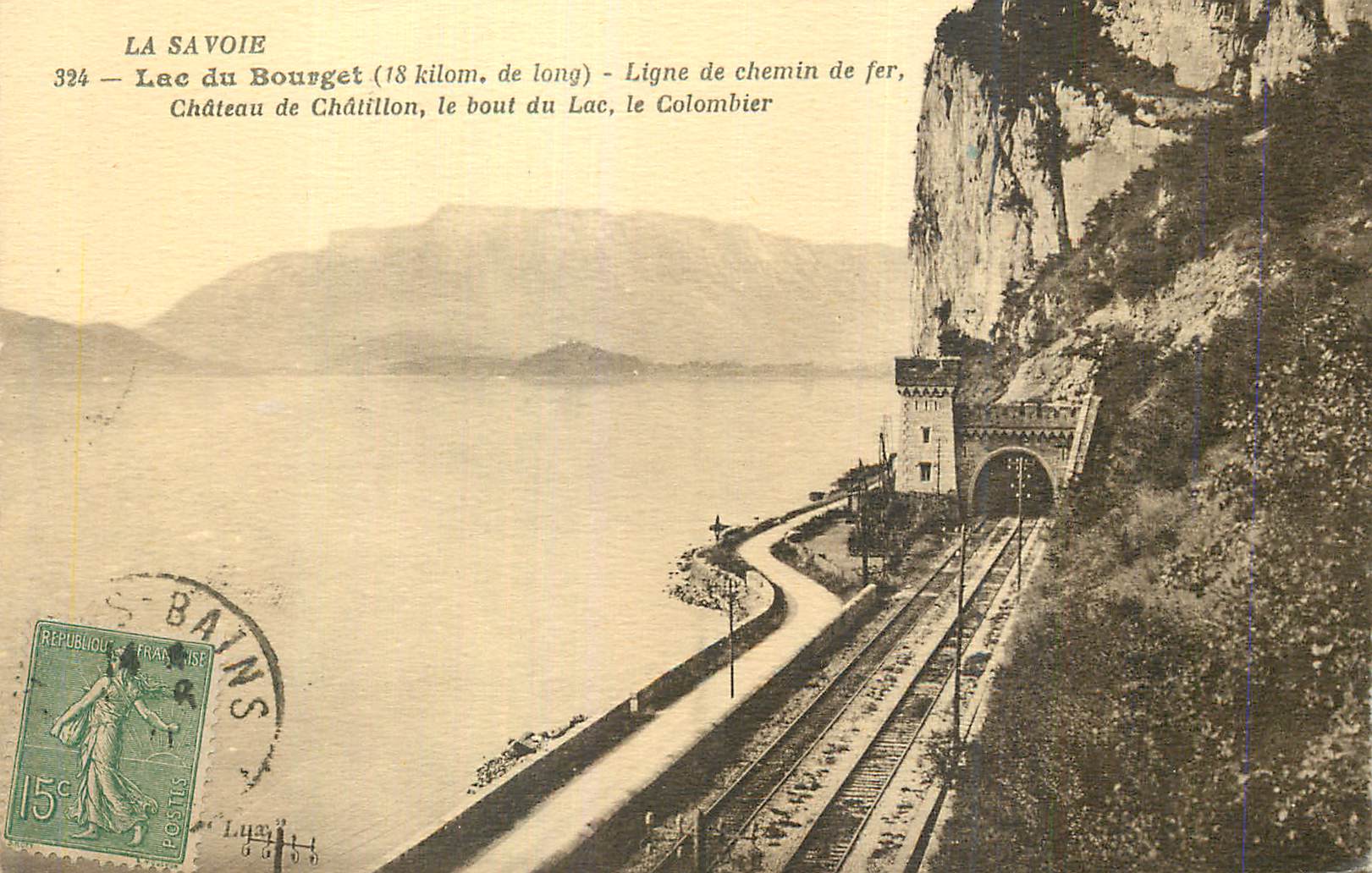 CPA La Savoie Lac du Bouget Ligne de chemin de fer