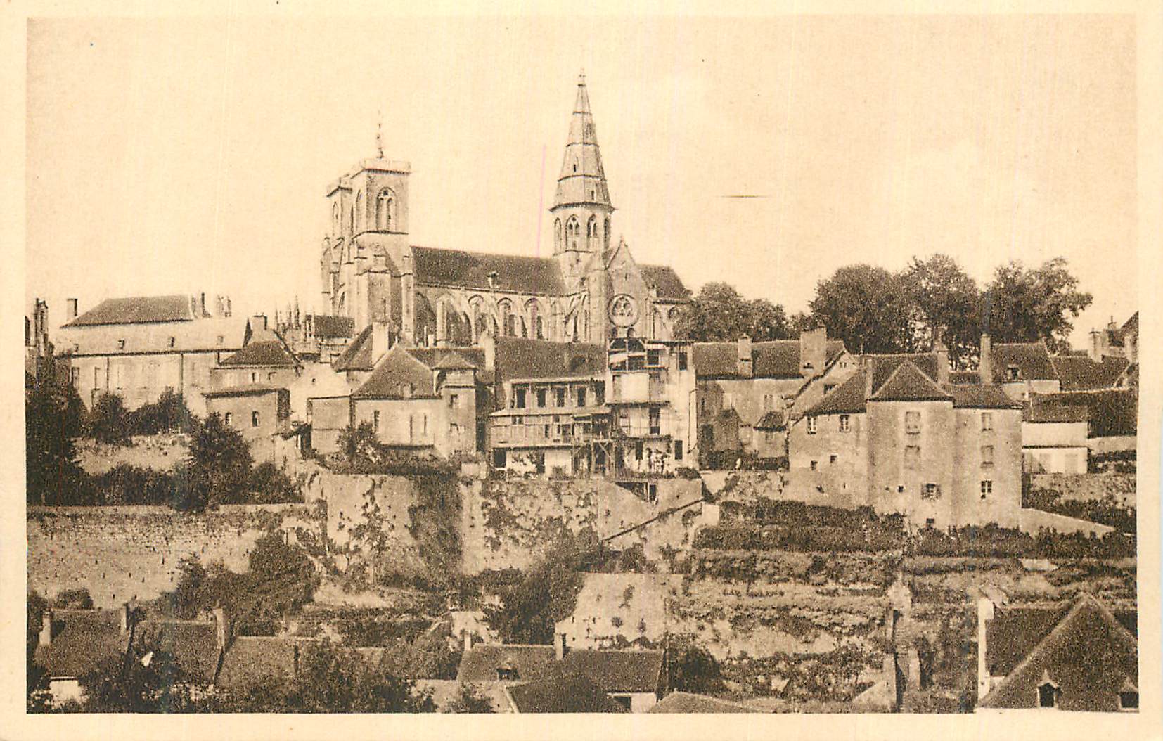 CPA Semur Eglise Notre Dame Vue prise de la Chaume pertuisot
