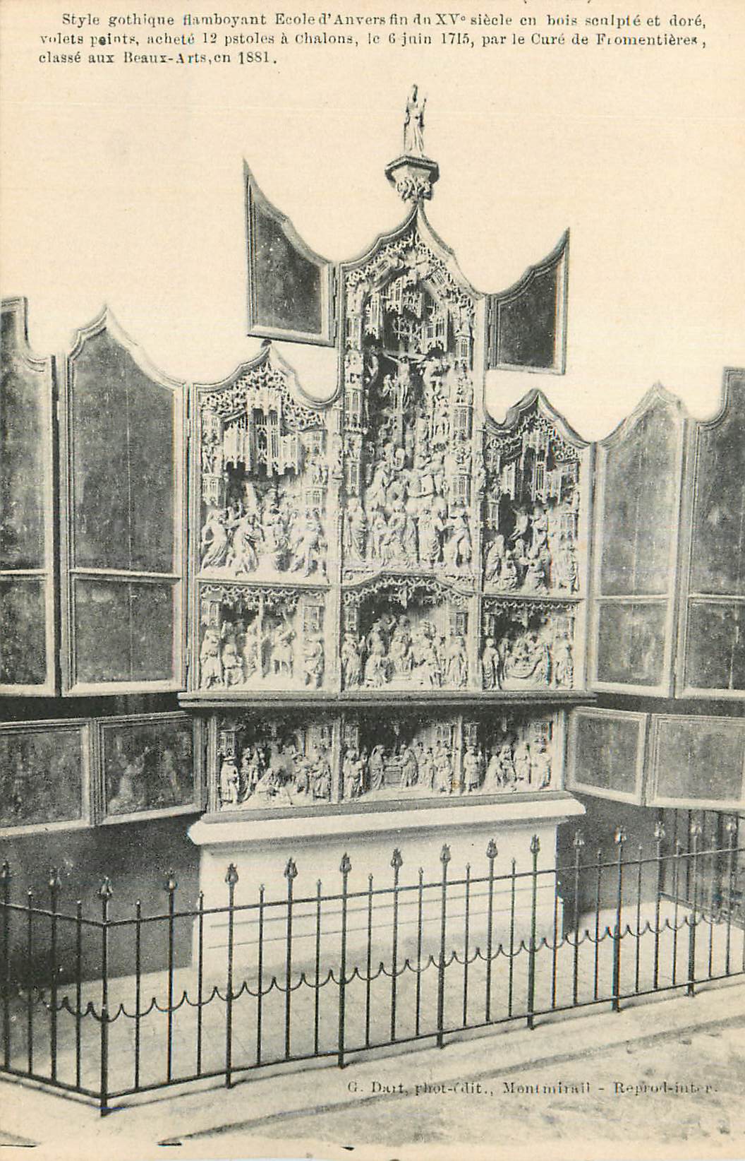 CPA Style gothique flamboyant Ecole d Anvers fin de xv siecle