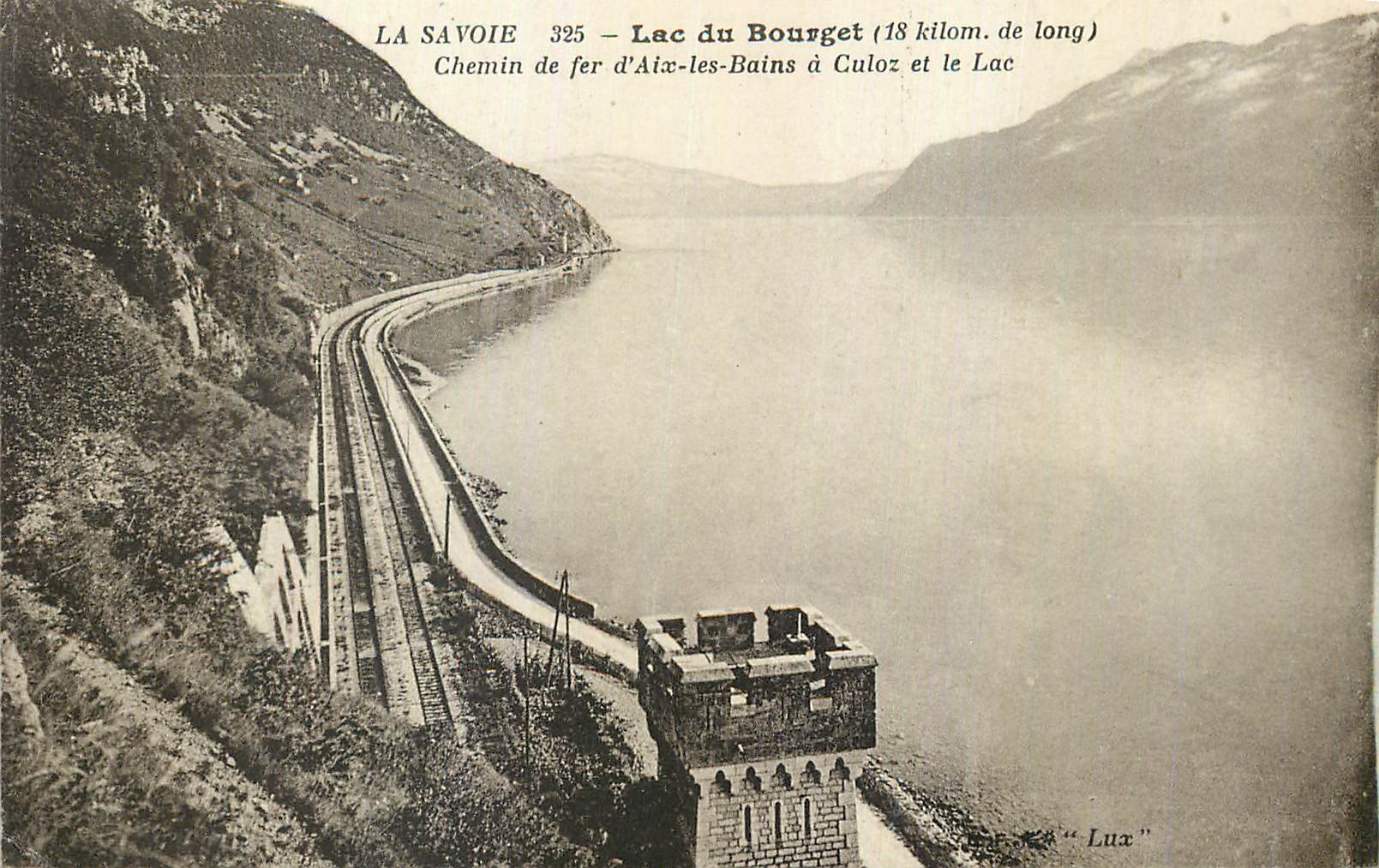 CPA La Savoie Lac du Bouget Chemin de fer d Aix les Bains a Culoz et le Lac