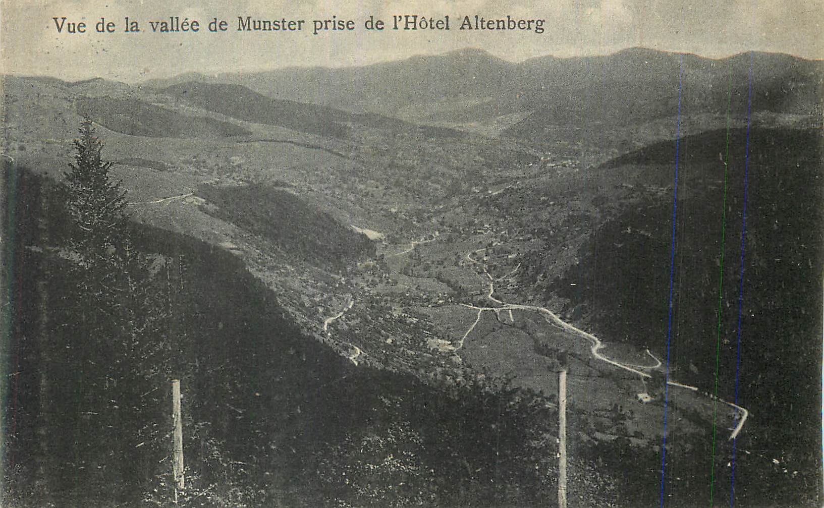 CPA Vue de la vallee de Munster prise de l Hotel Altenberg