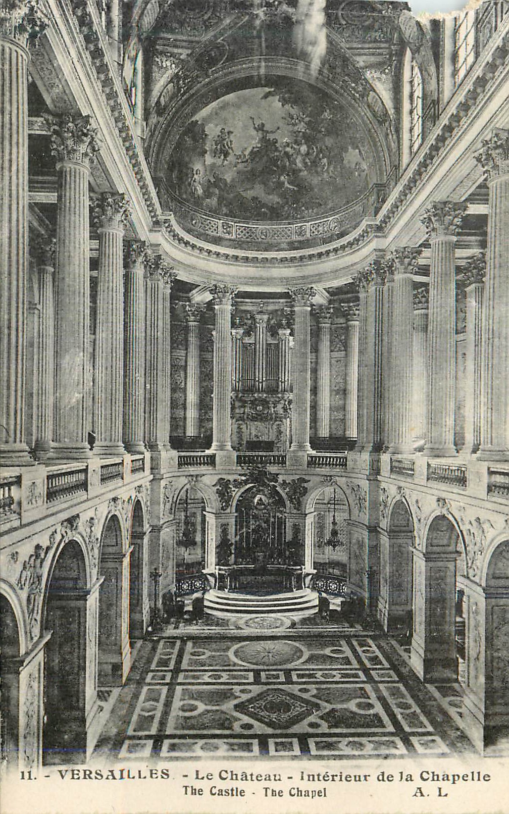 CPA Versailles Le Chateau Interieur de la Chapelle Orgue
