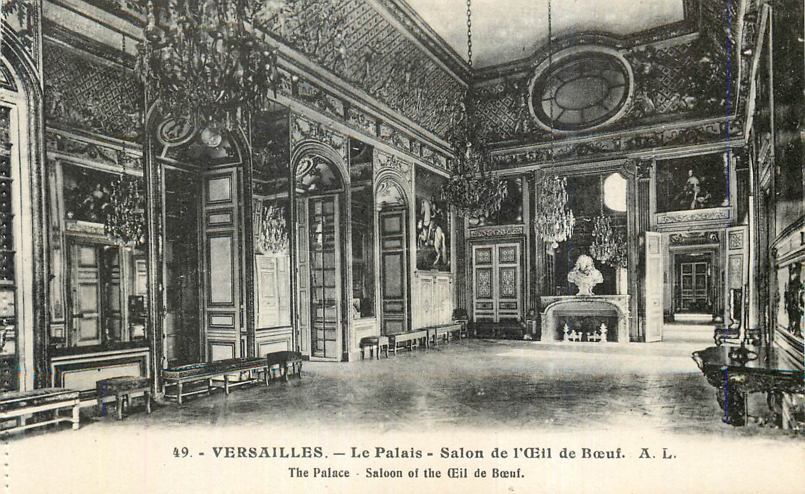CPA Versailles Le Palais Salon de l Oeil de Boeuf