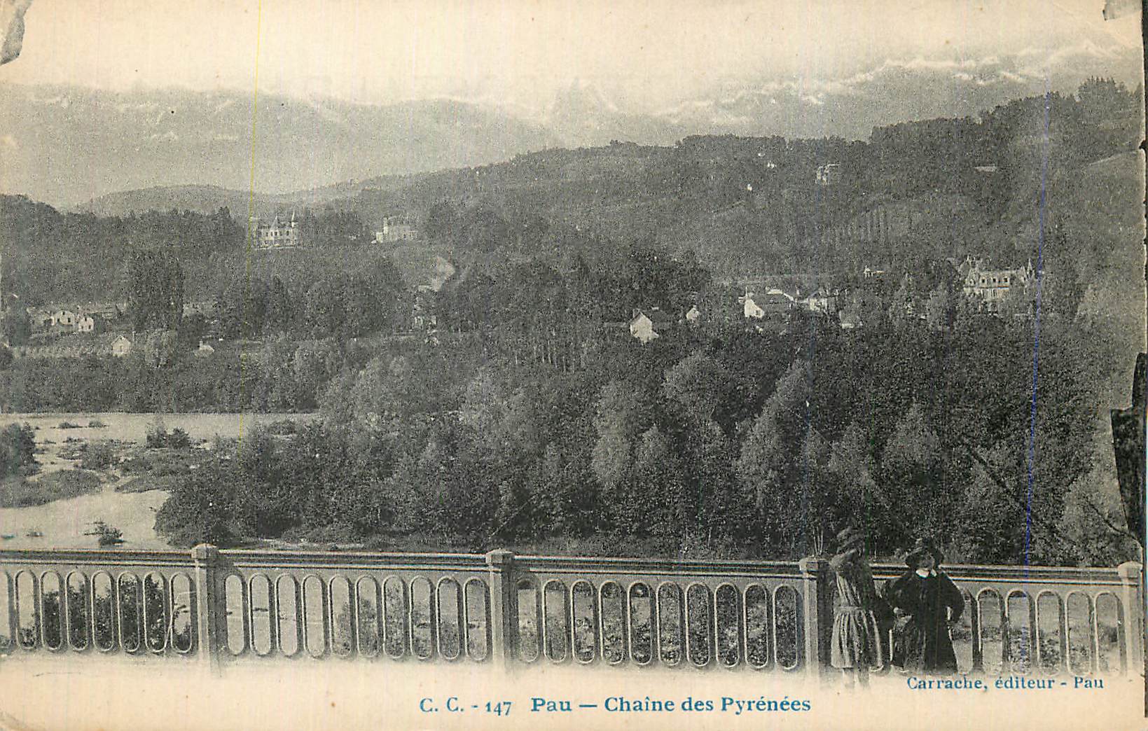 Pau — Chaîne des Pyrénées — Carrache, éditeur - Pau