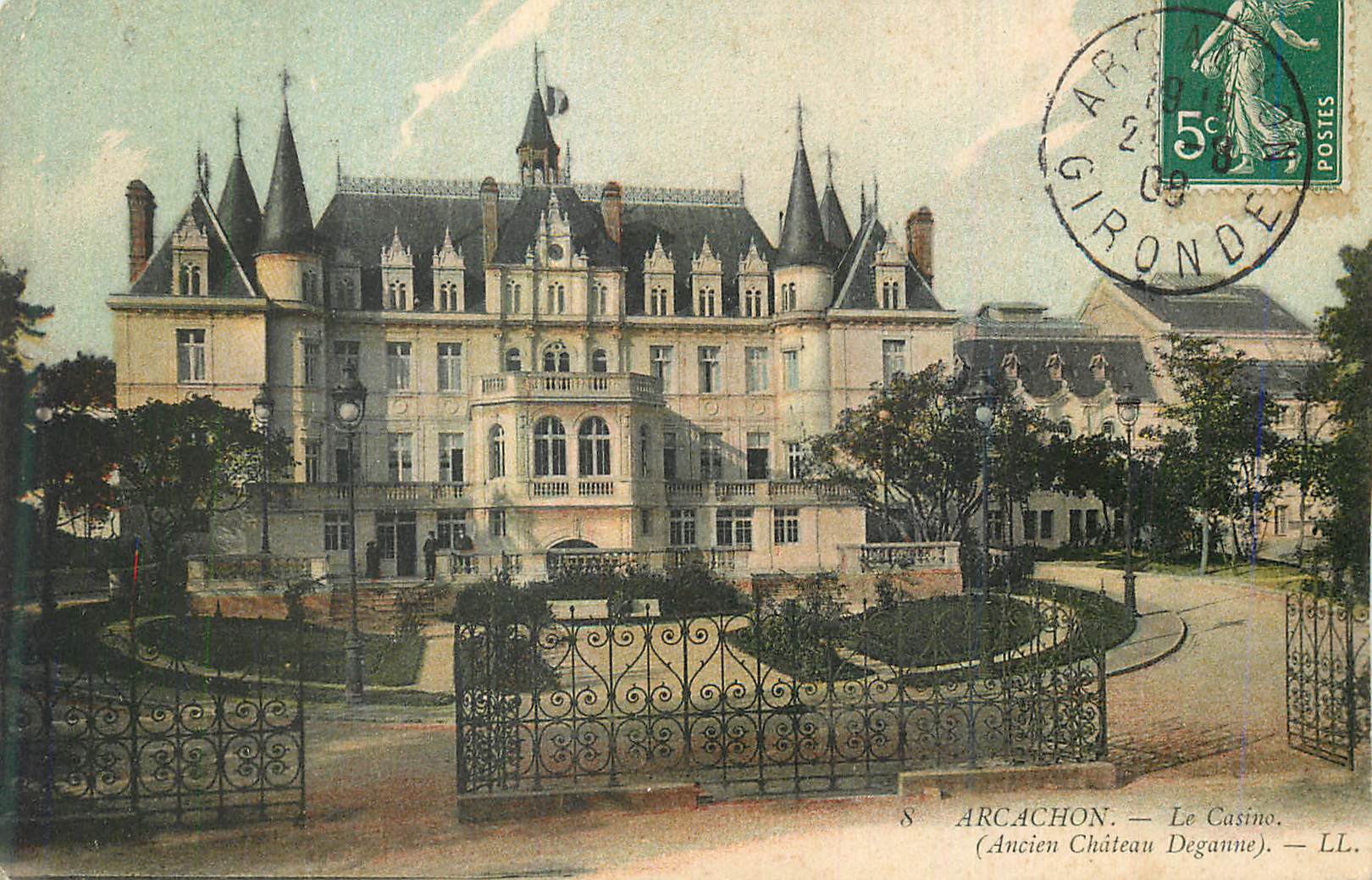 CPA Arcachon Le Casino Ancien Chateau Deganne