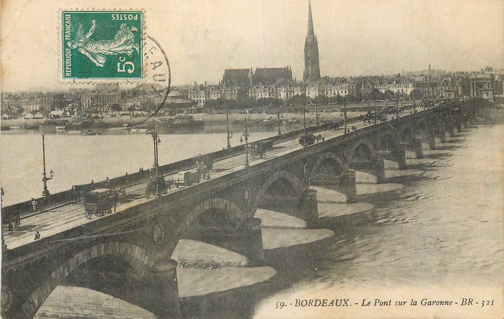 CPA Bordeaux Le Pont sur la Garonne
