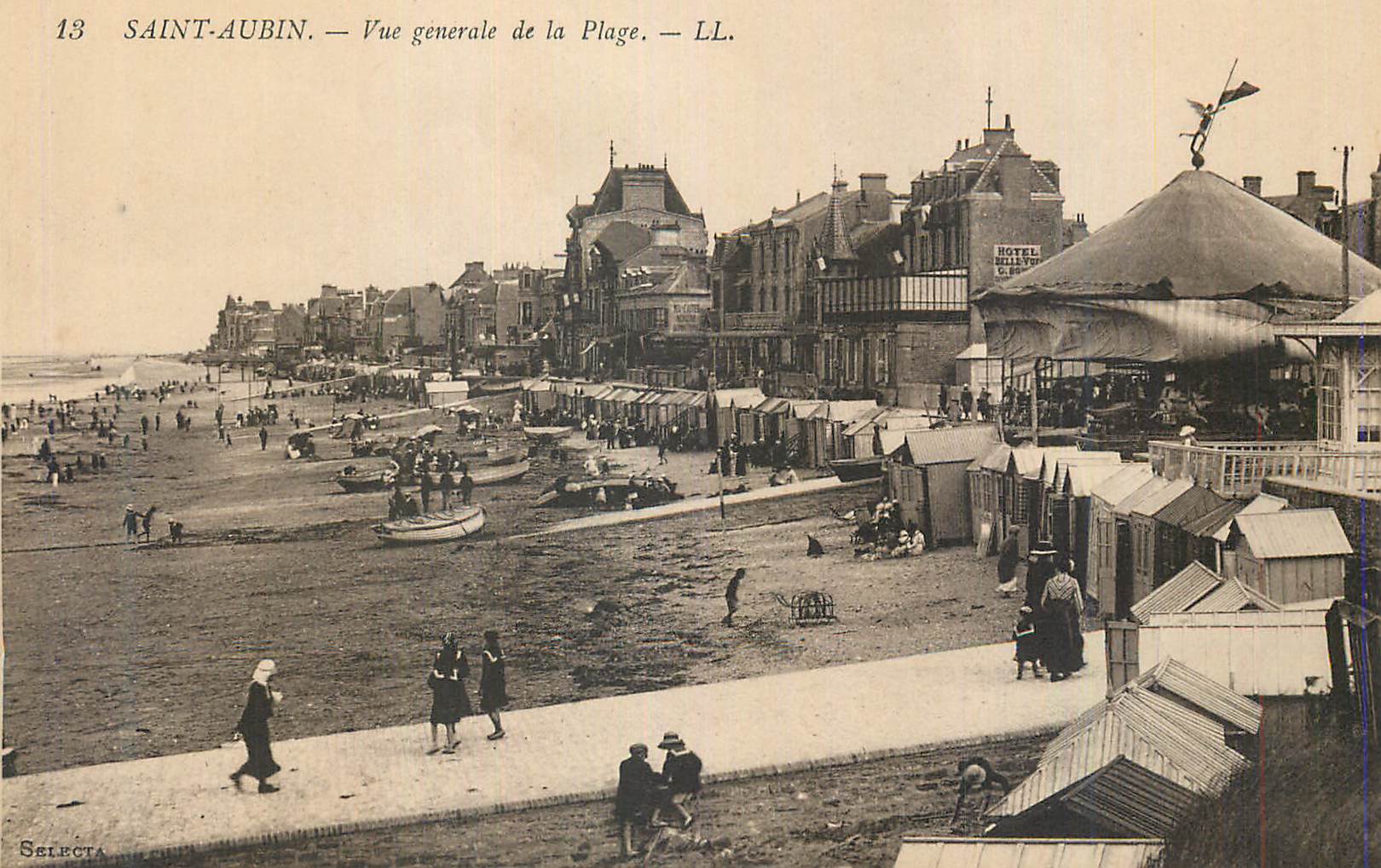 CPA Saint Aubin Vue generale de la Plage