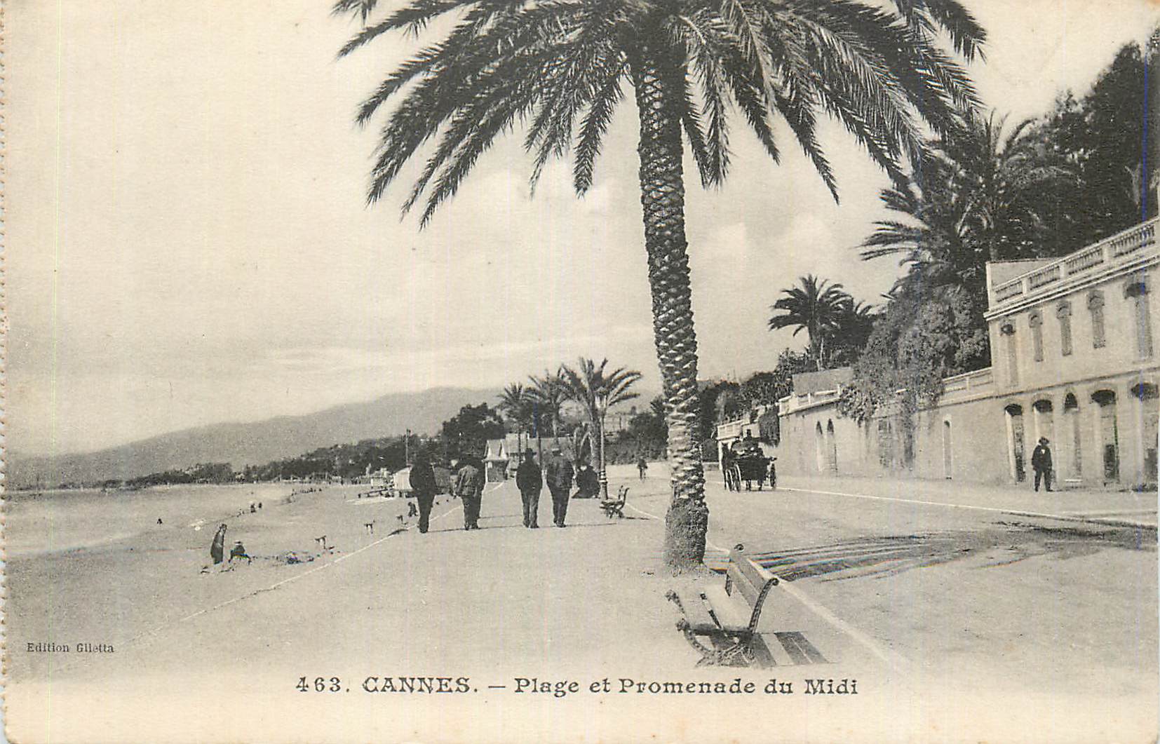 CPA Cannes Plage et Promenade du Midi