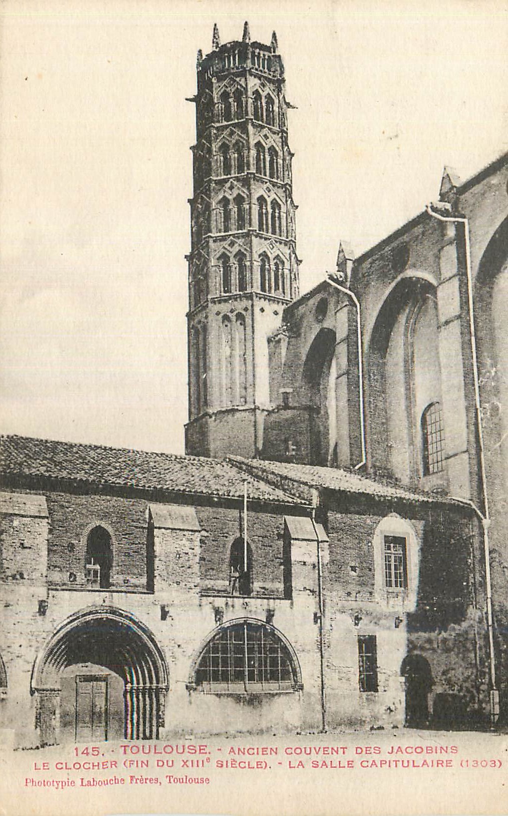 Toulouse - Ancien couvent des Jacobins - Le clocher (fin du XIIIe siècle) - La salle capitulaire (1303)