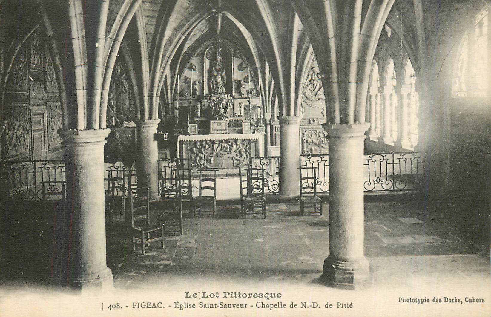 CPA Le Lot Pittoresque Figeac Eglise Saint Sauveur Chapelle de N D de Pitie