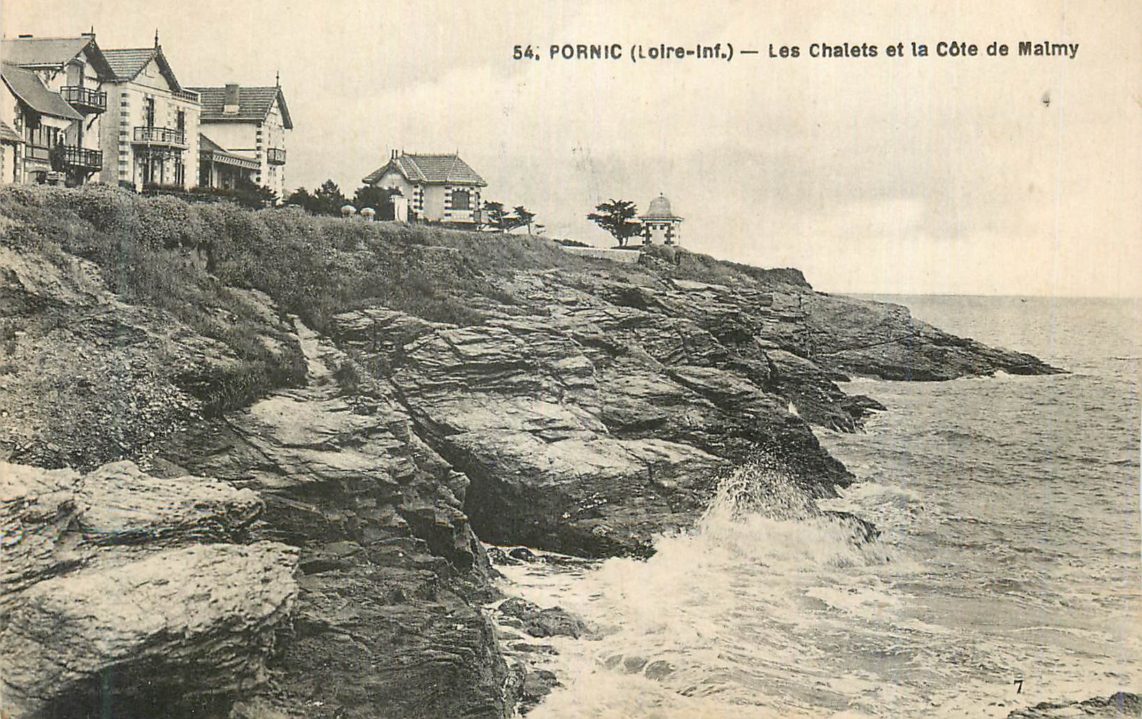 CPA Pornic Loire Inf Les Chalets et la Cote de Malmy