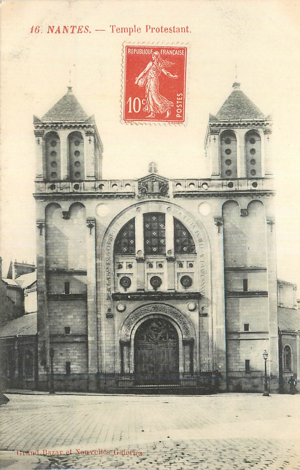CPA Nantes Temple Protestant