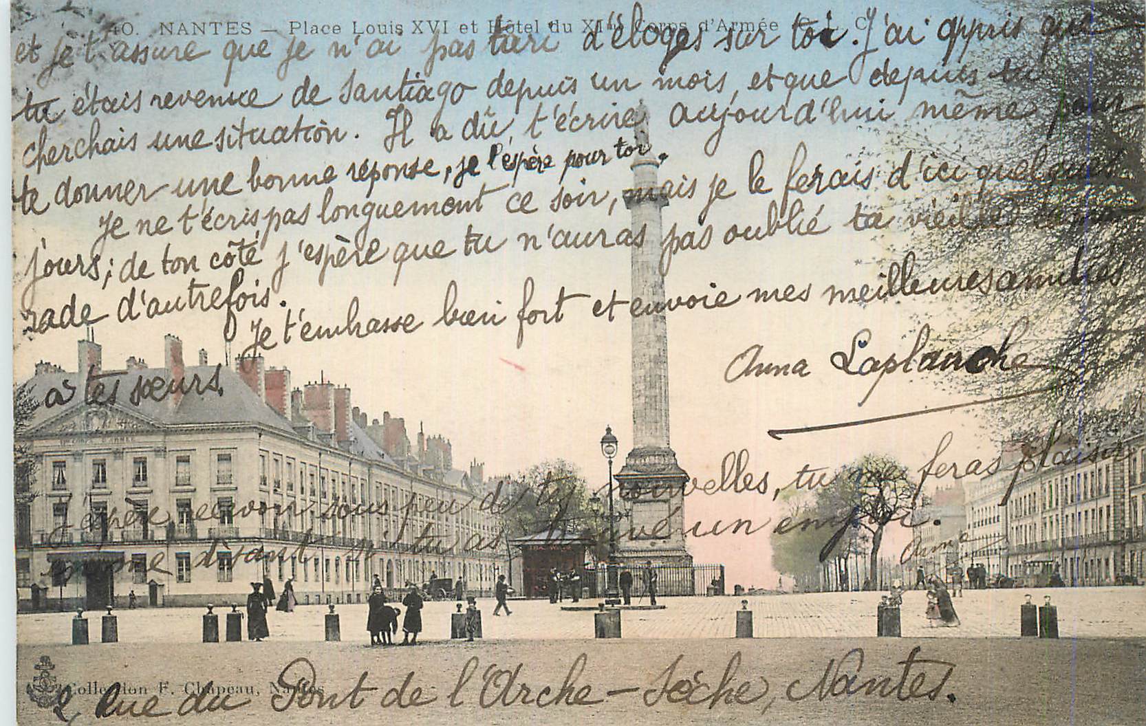 CPA Nantes Place Louis XVI et Hotel