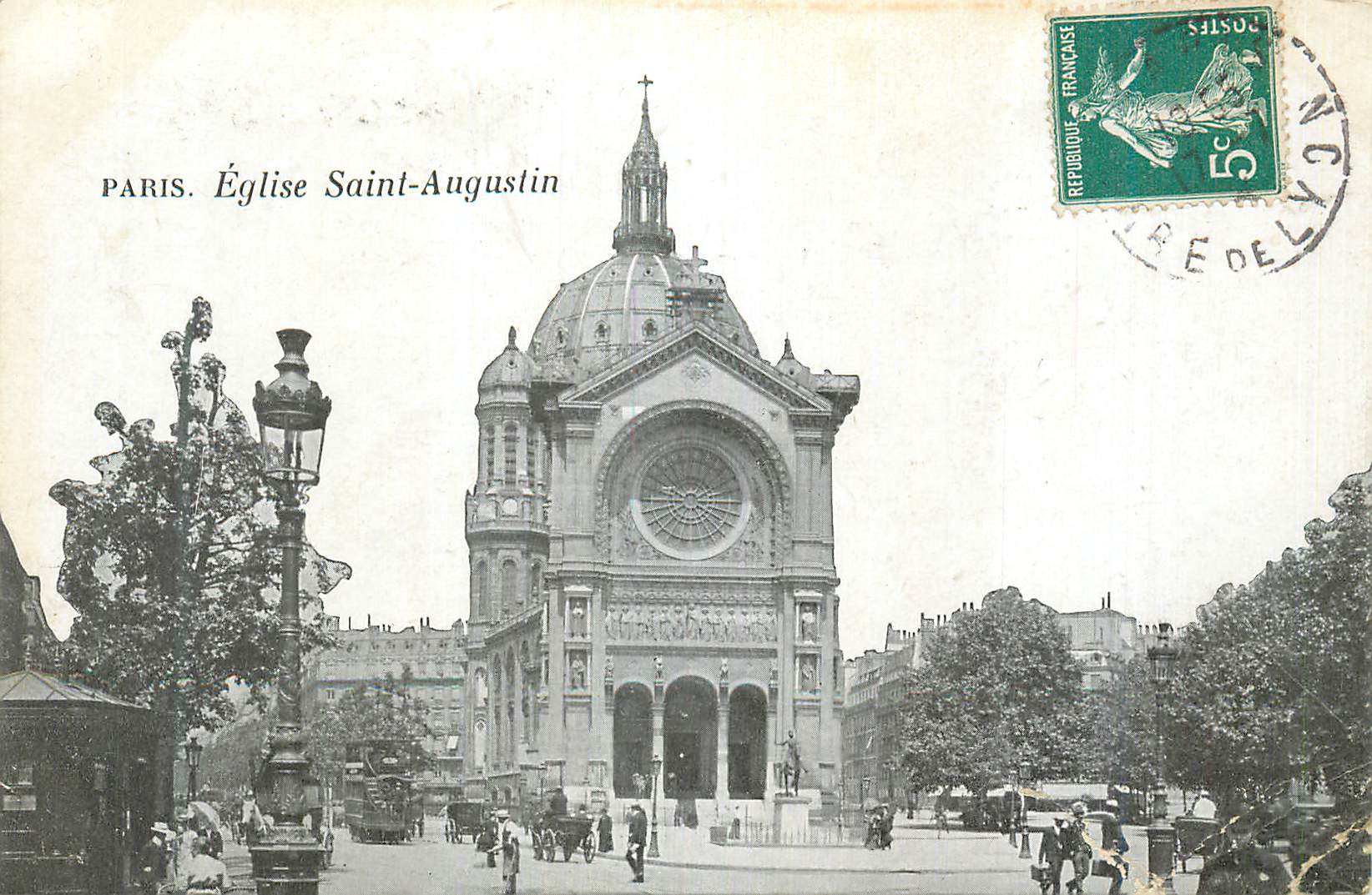CPA Paris Eglise Saint Augustin
