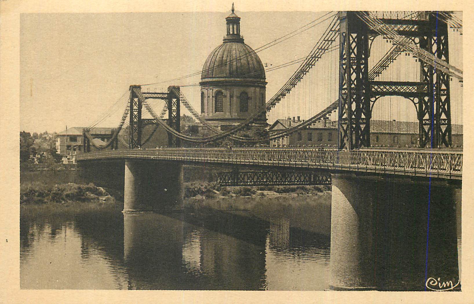Pont suspendu à Saint-Étienne — éditeur Cim, n° de série non visible