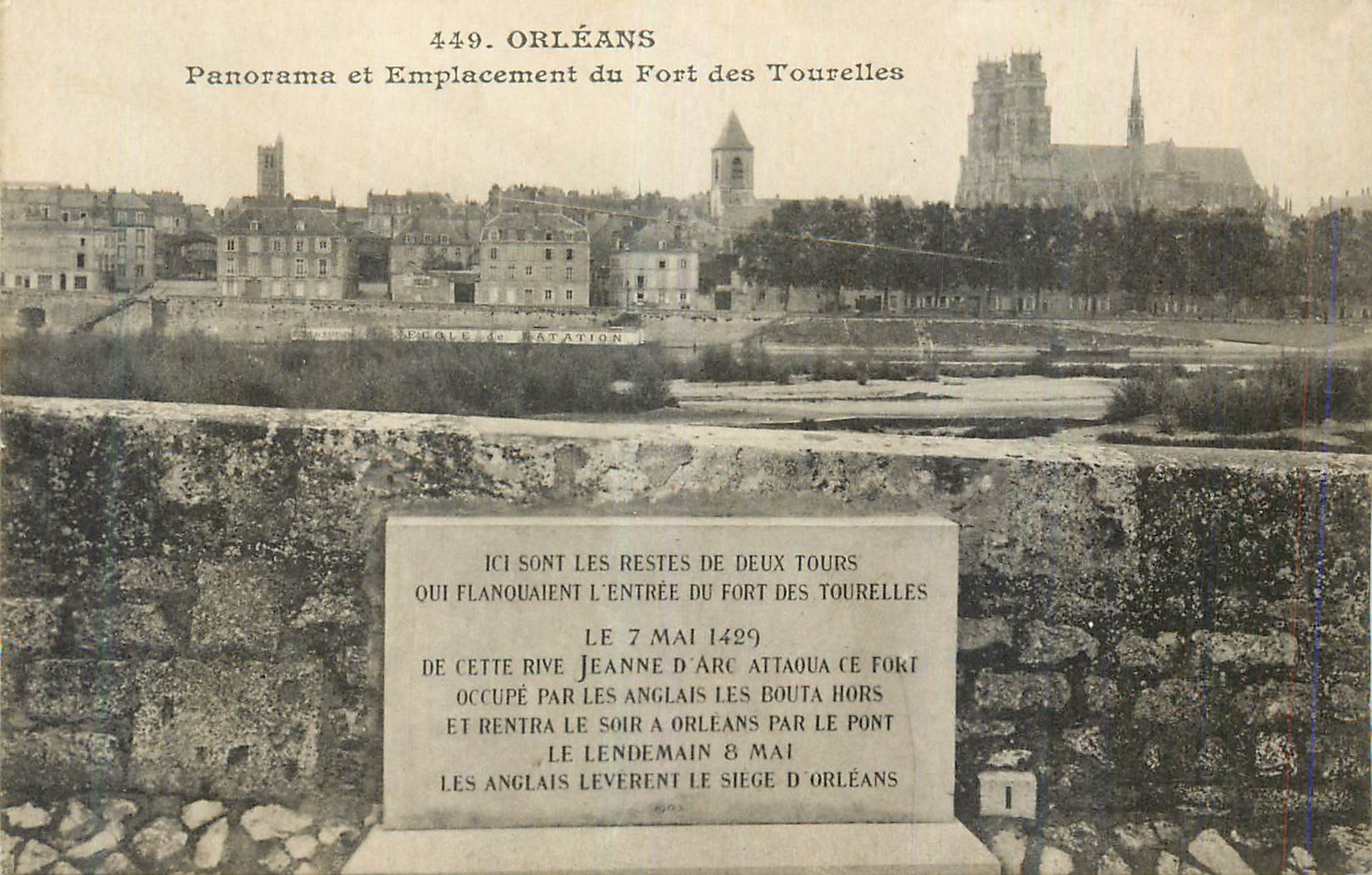 CPA Orleans Panorama et Emplacement du Fort des Tourelles