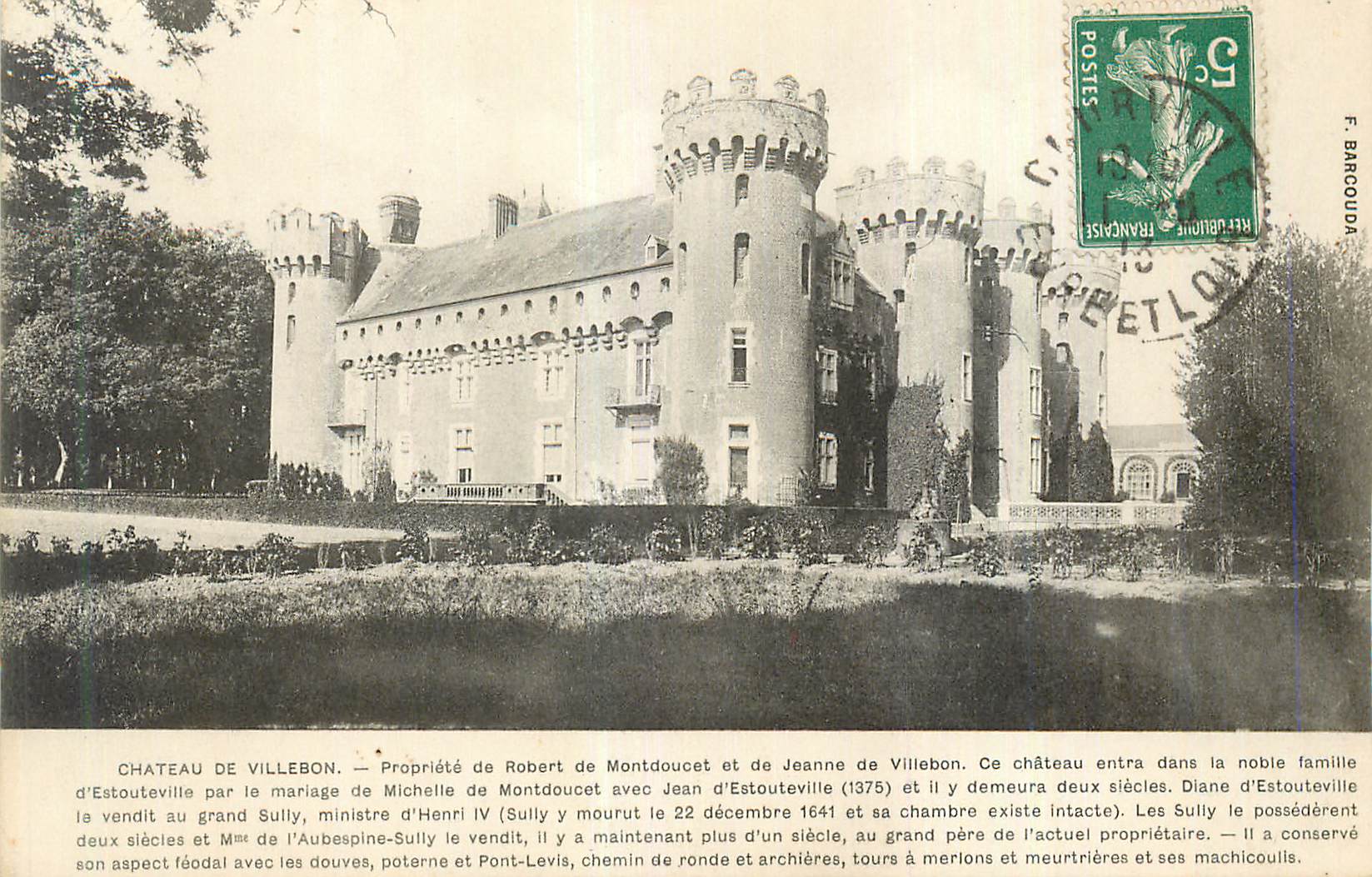 Château de Villebon — Histoire et description — F. Barcouda