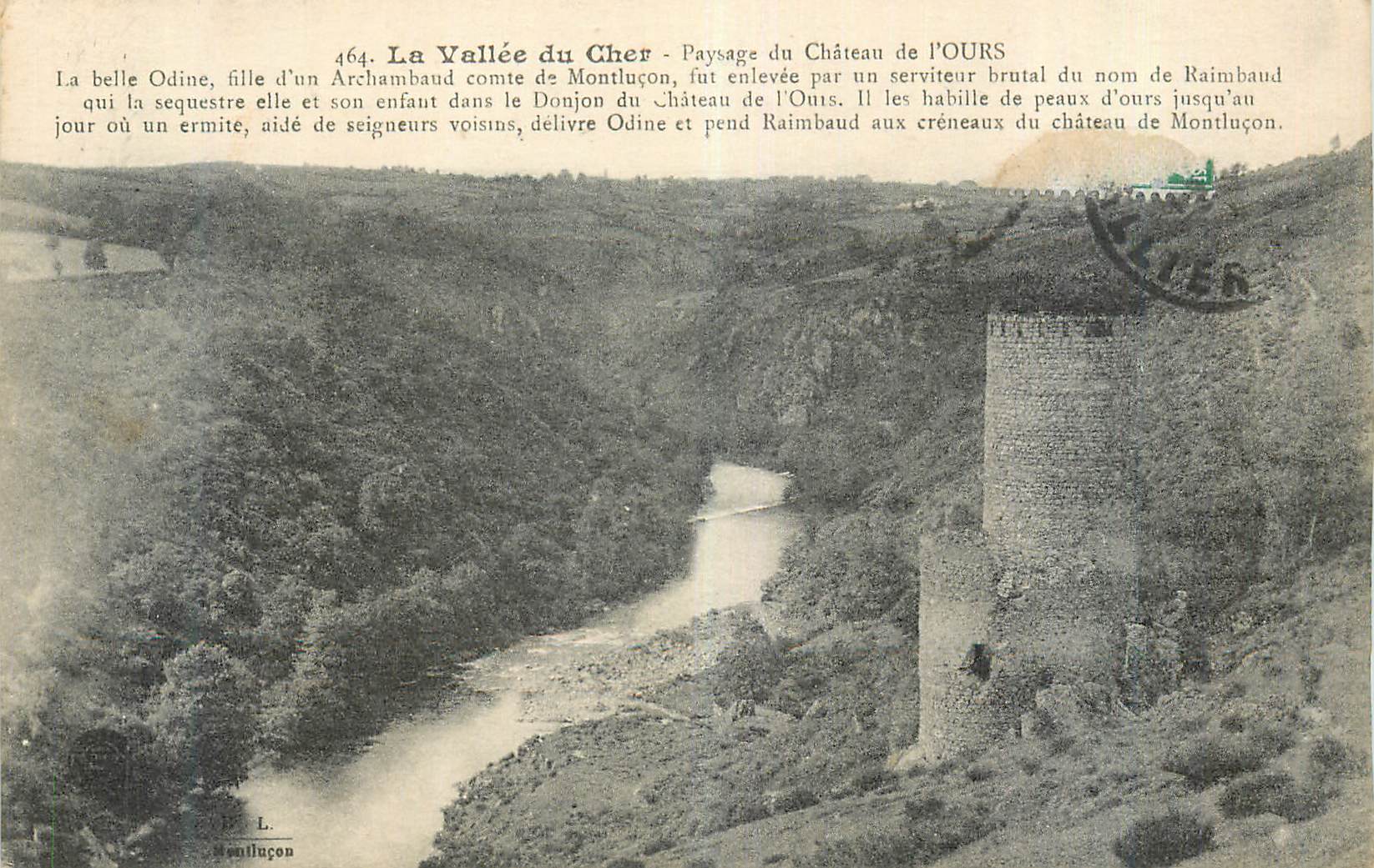 CPA La Vallee du Cher Paysage du Chateau de l Ours