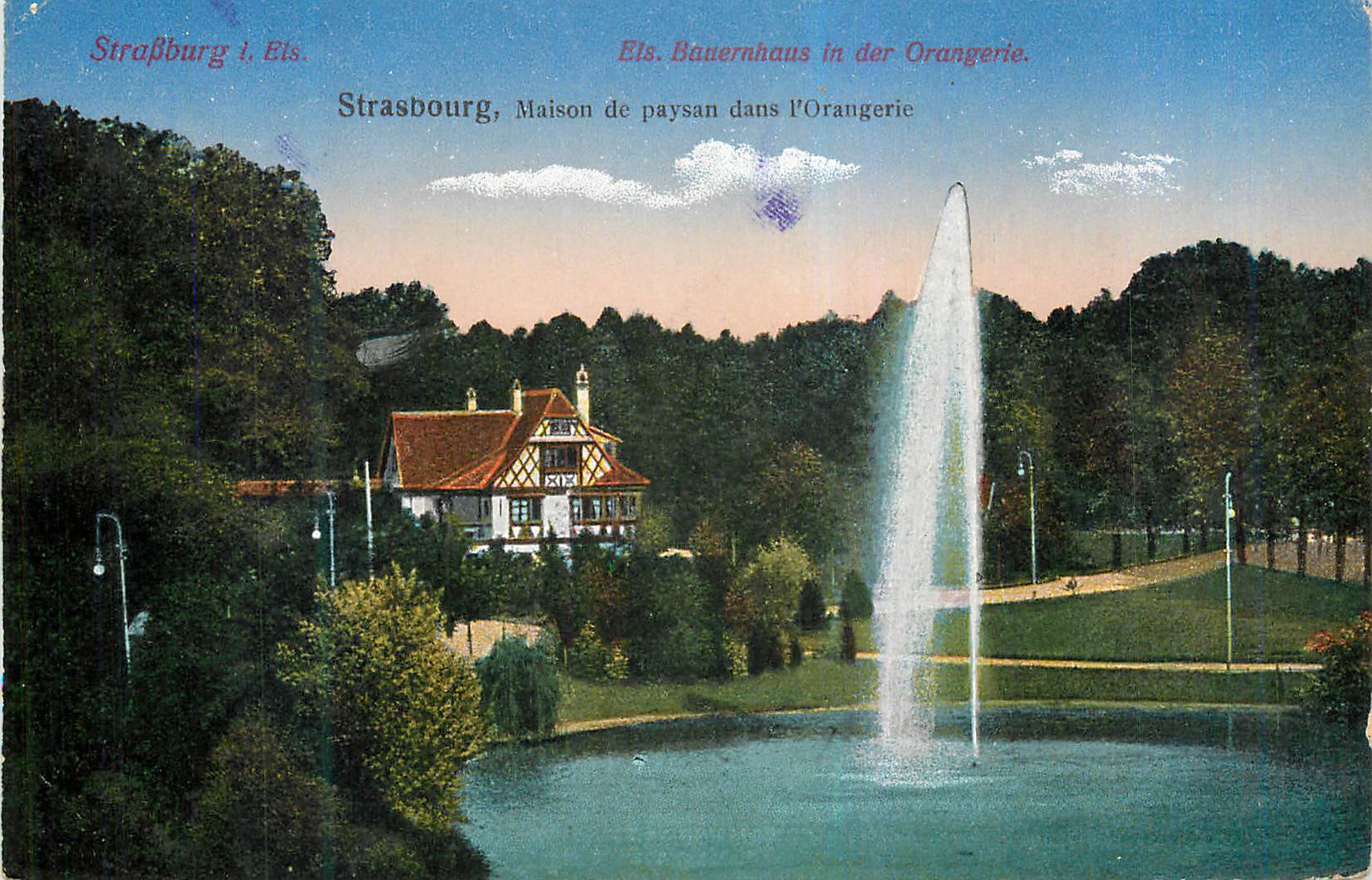 CPA Strasbourg Maison de paysan dans l Orangerie