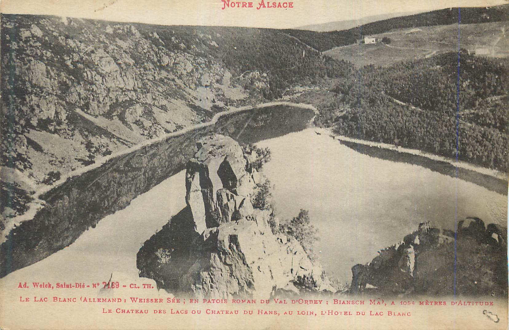 CPA Notre Alsace Le Lac Blanc Allemand Weisser See