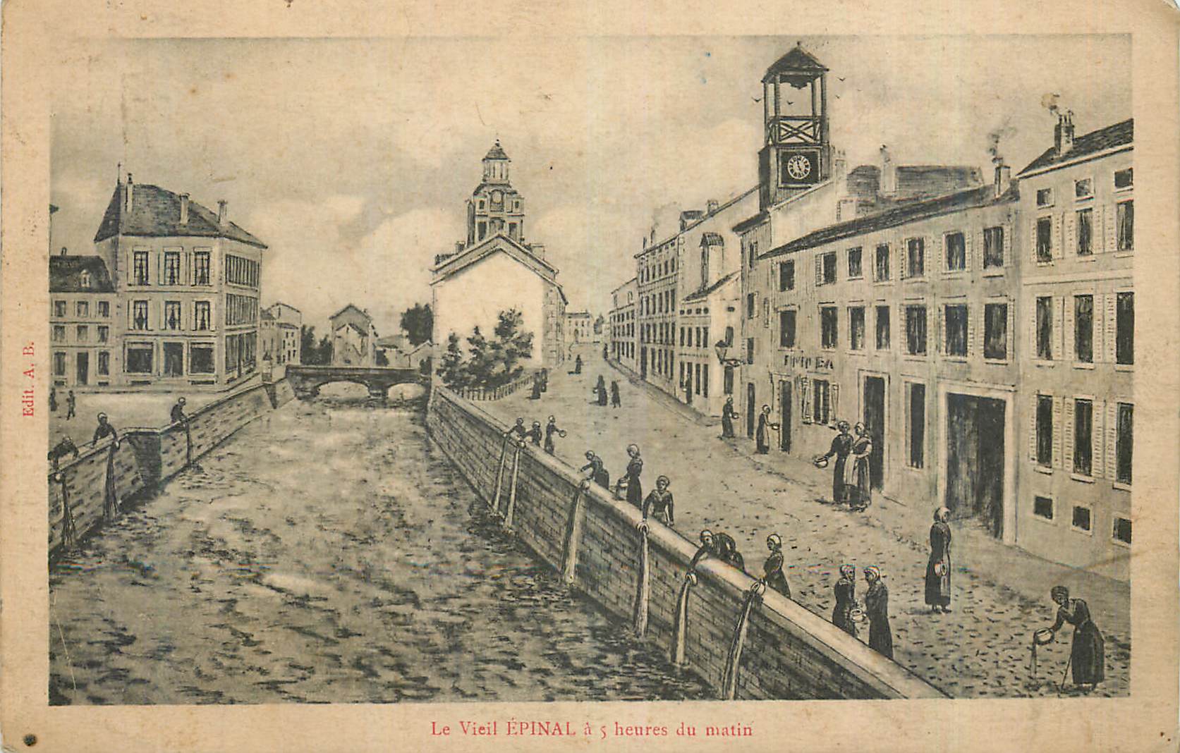 CPA Le Vieil Epinal 5 heures du matin