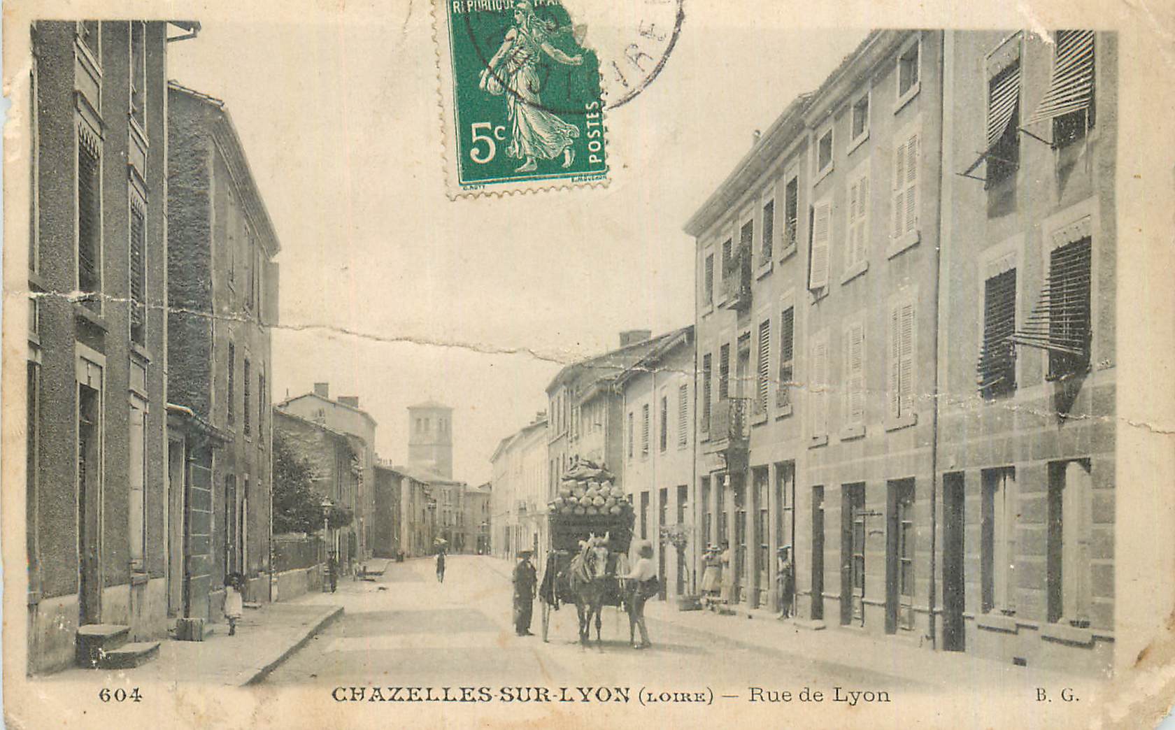 CPA Chazelles sur Lyon Loire Rue de Lyon