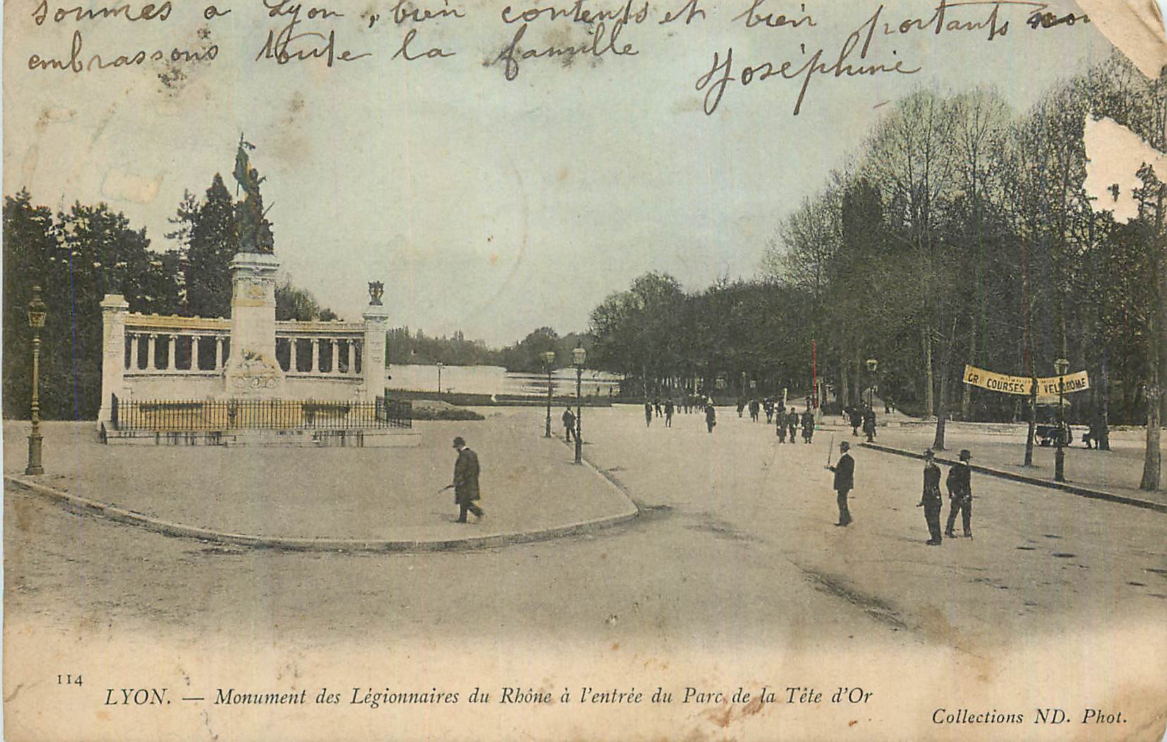 CPA Lyon Monument des Legionnaires du Rhone a l entree du Parc de la Tete d Or