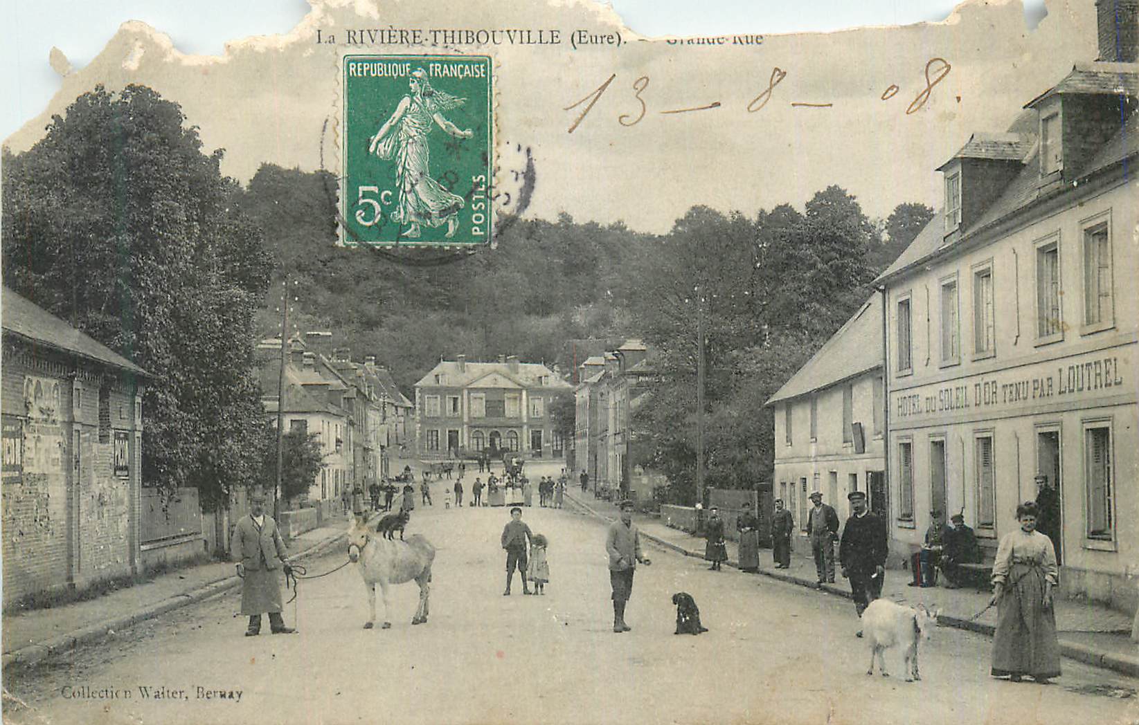 La Rivière-Thibouville (Eure) — Grande Rue — éditeur Walter, Berney