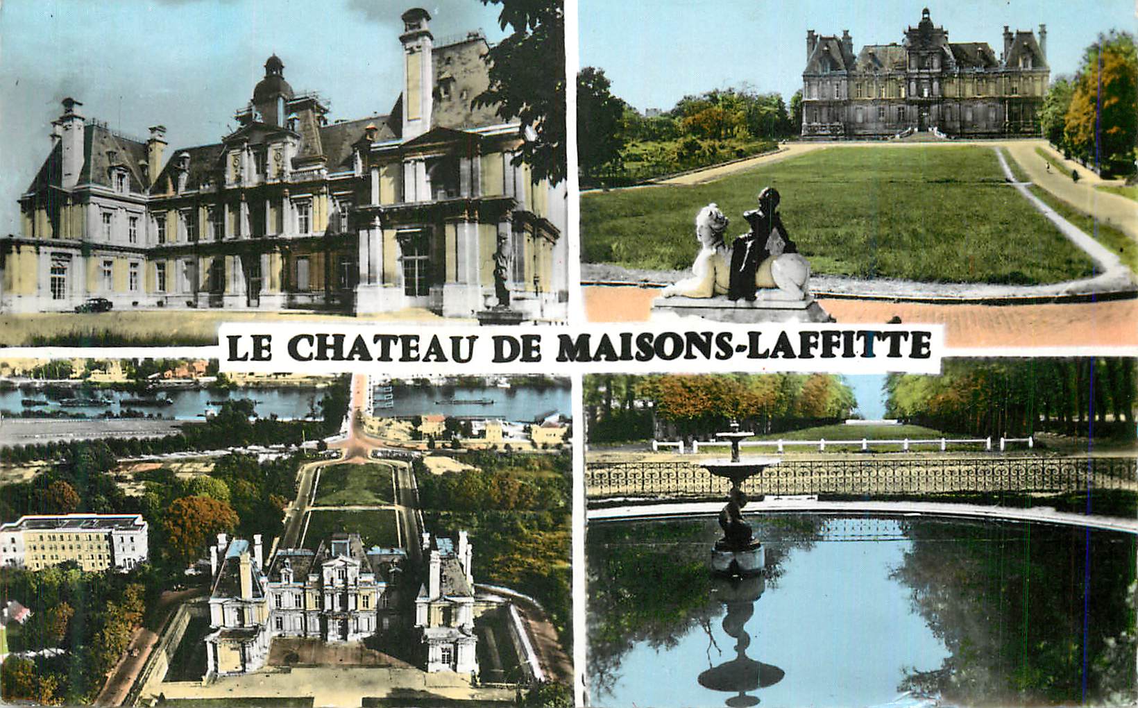CPM Le Chateau de Maisons Laffitte S et O Differents aspects du Chateau dont une vue aerienne