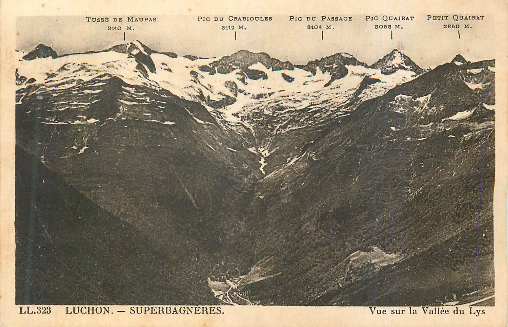 Vue sur la Vallée du Lys — Luchon - Superbagnères — LL.323