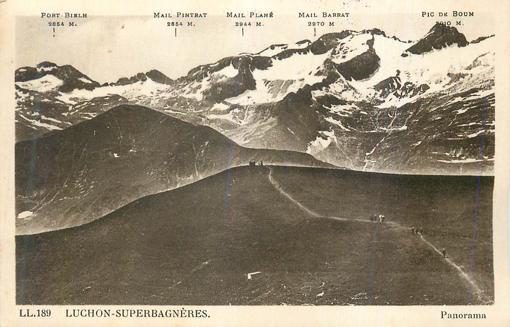 Panorama des montagnes autour de Luchon-Superbagnères — LL.189