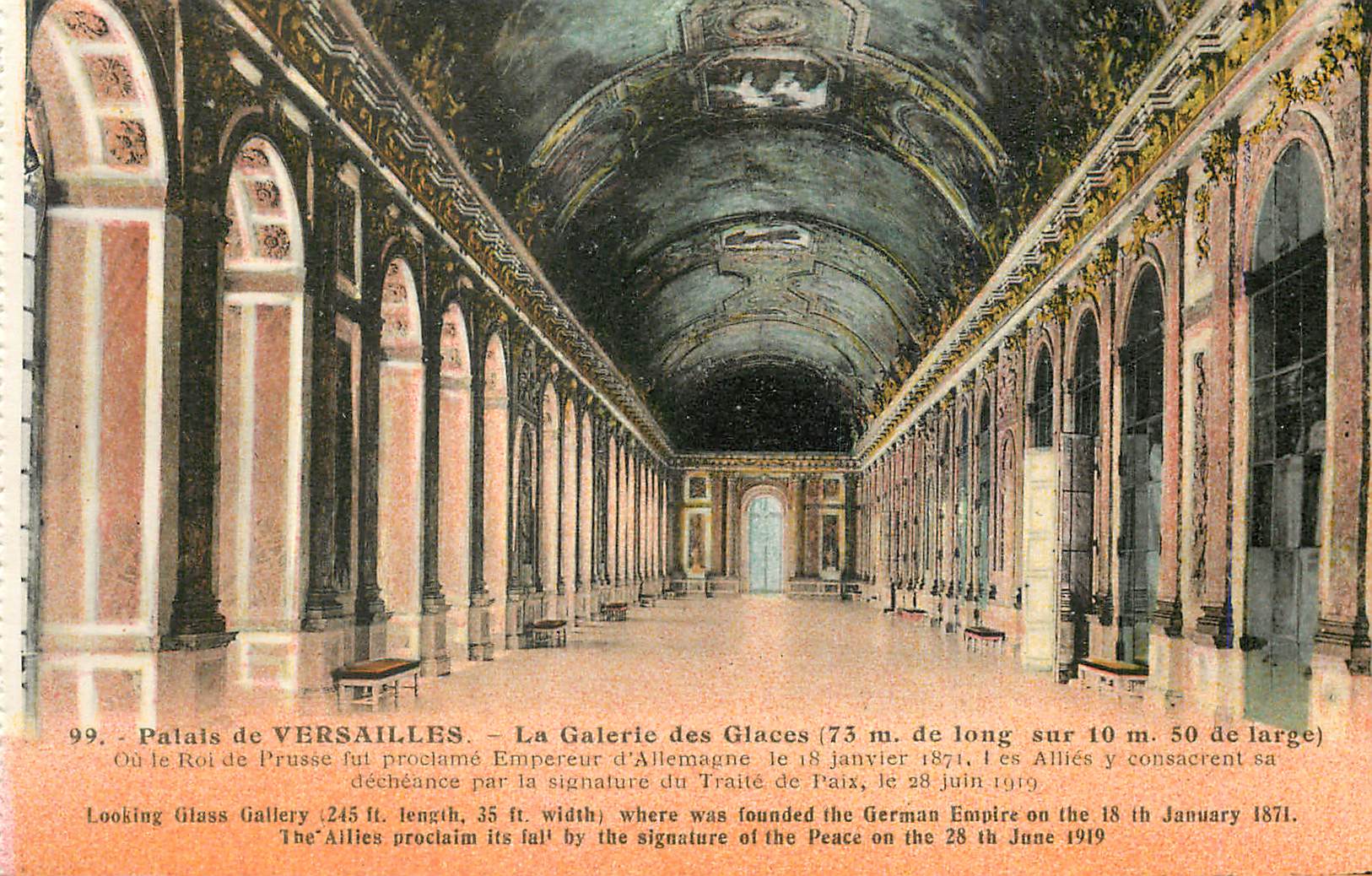 CPA Palais de Versailles La Galerie des Glaces