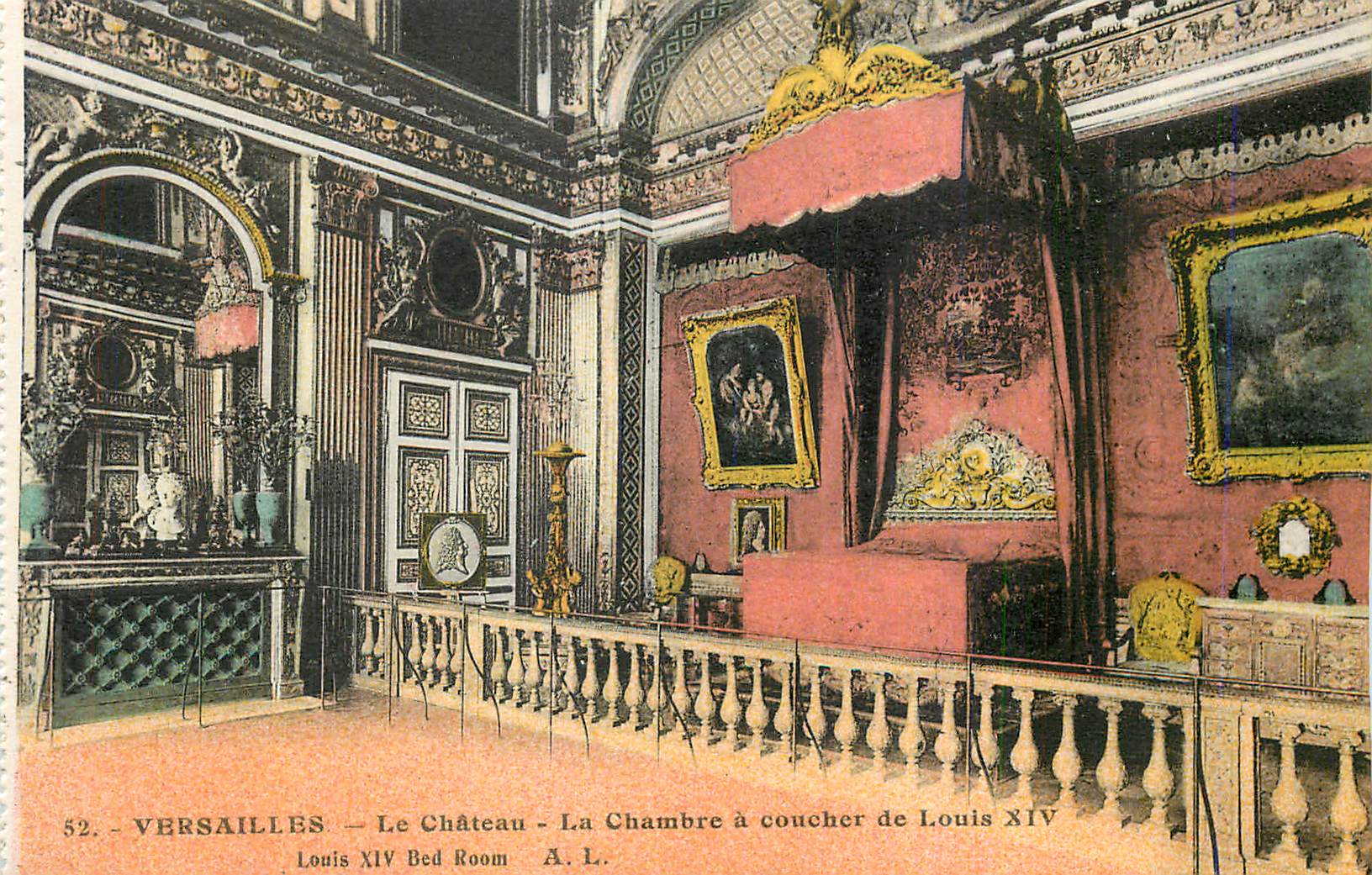 CPA Versailles Le Chateau La Chambre a coucher de Louis xiv