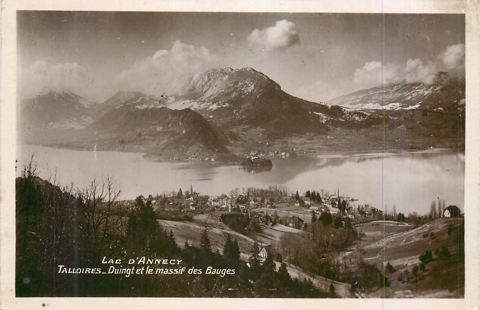 Lac d'Annecy — Talloires, Duingt et le massif des Bauges — vue panoramique