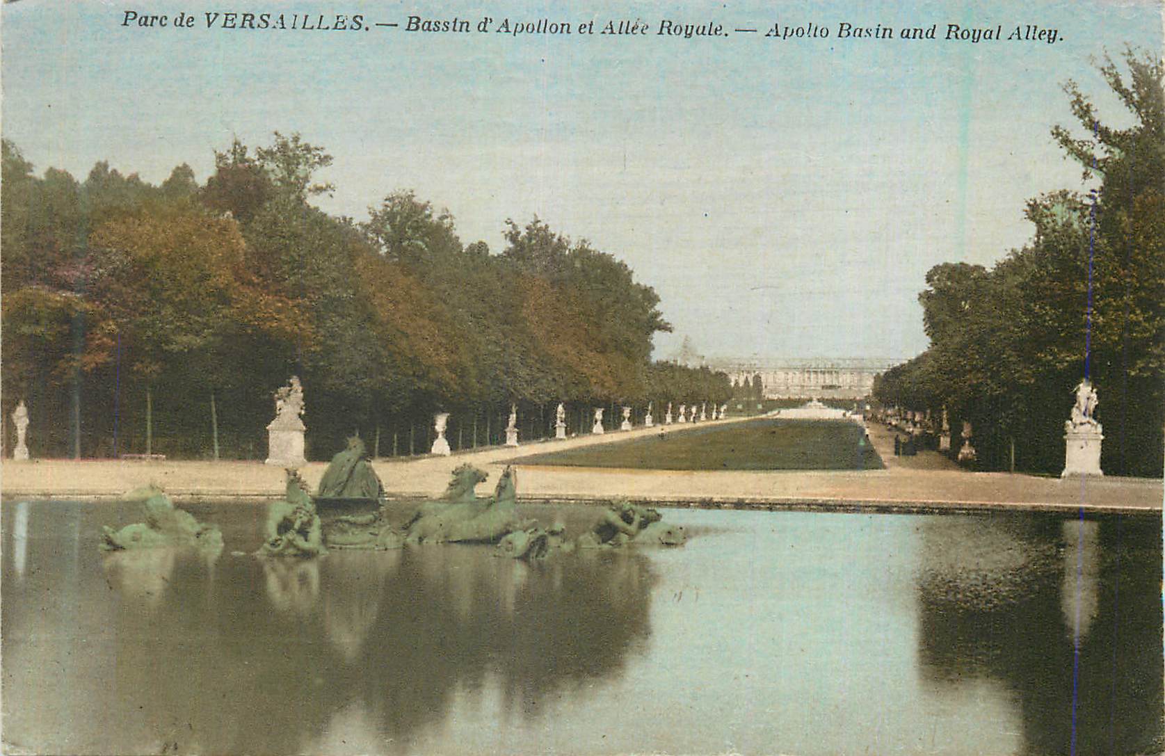 CPA Parc de Versailles Bassin d Apollon et Allee Royale