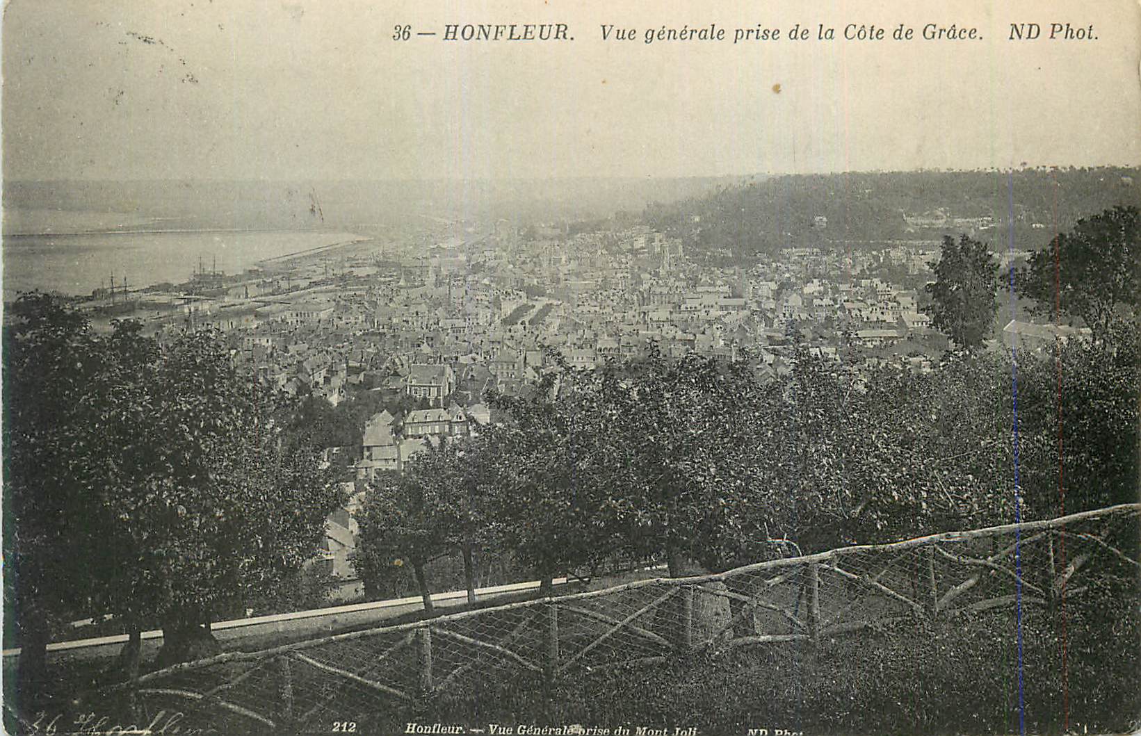 CPA Honfleur Vue generale de la Cote de Grace