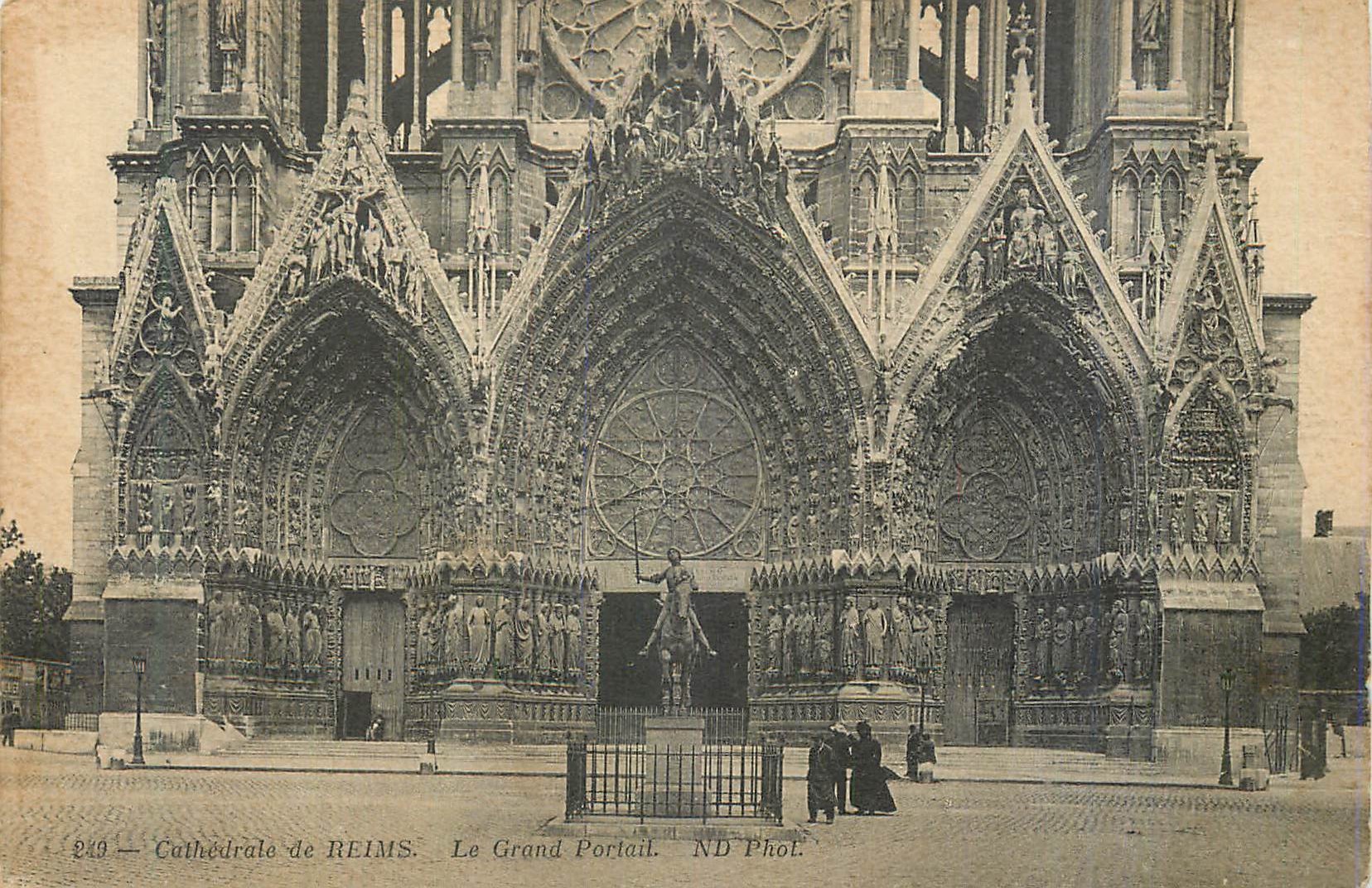 Kathedrale von Reims — Der Große Portal — ND Phot.