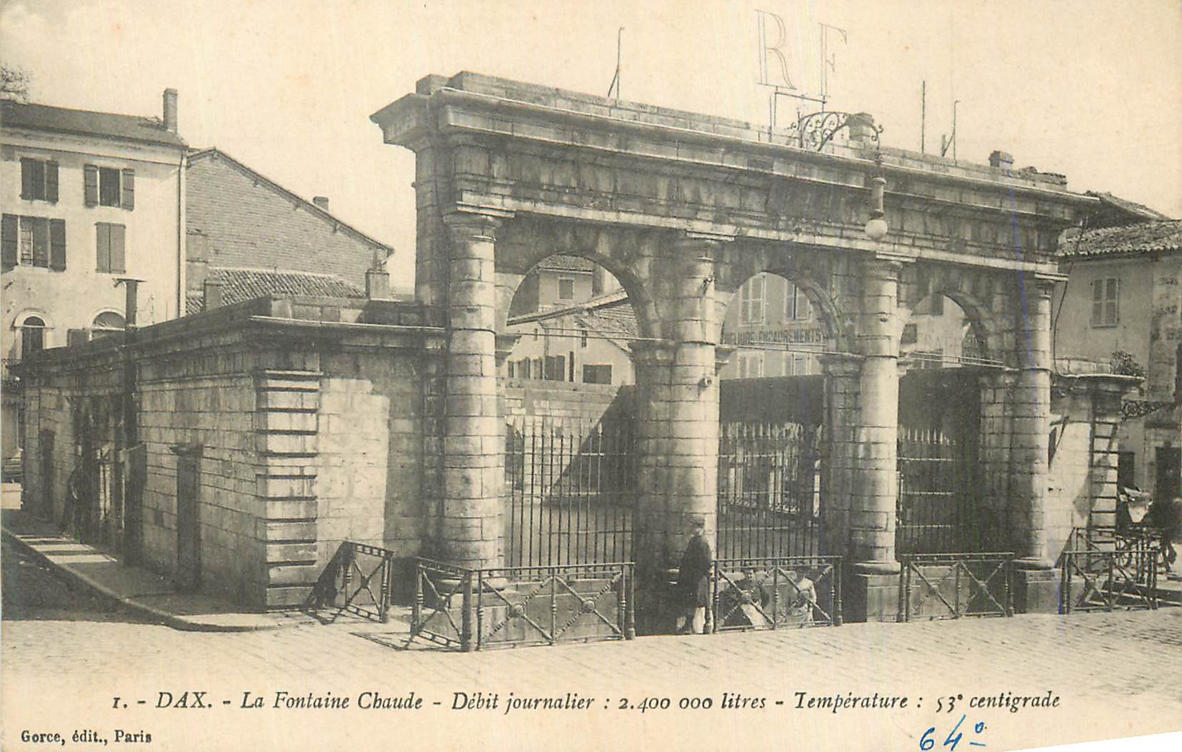 CPA Dax La Fontaine Chaude Debit jounalier