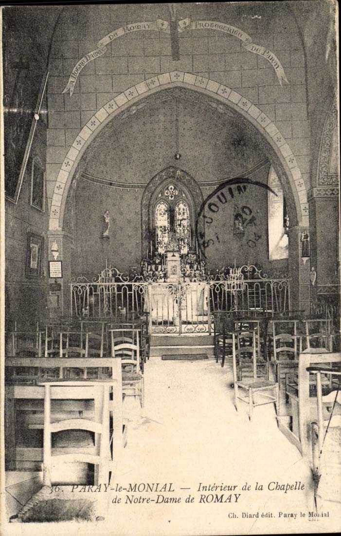 Paray-le-Monial — Intérieur de la Chapelle de Notre-Dame de Romay — Ch. Diard édit.