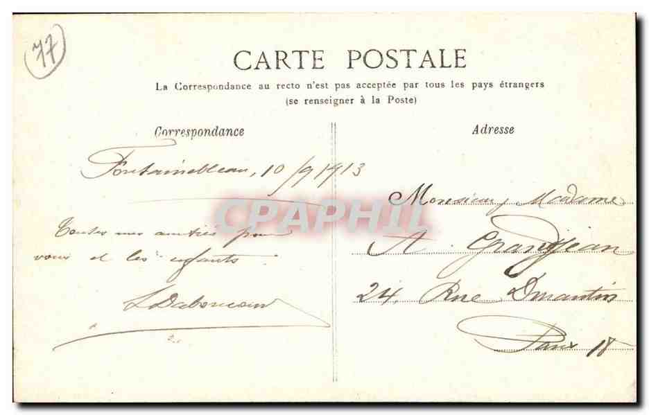 Forêt de Fontainebleau — Croix du Calvaire et panorama — Éditeur non identifié, n° 80 — Rückseite