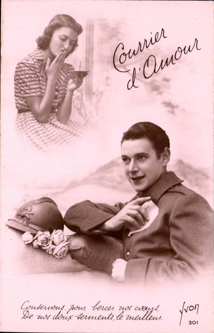 Soldat et femme — Courrier d'Amour — Éditions d'Art YVON, n°301