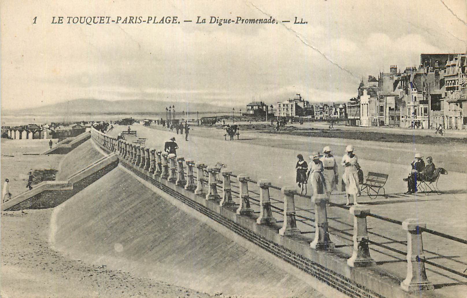 CPA Le Touquet Paris Plage La Digue Promenade