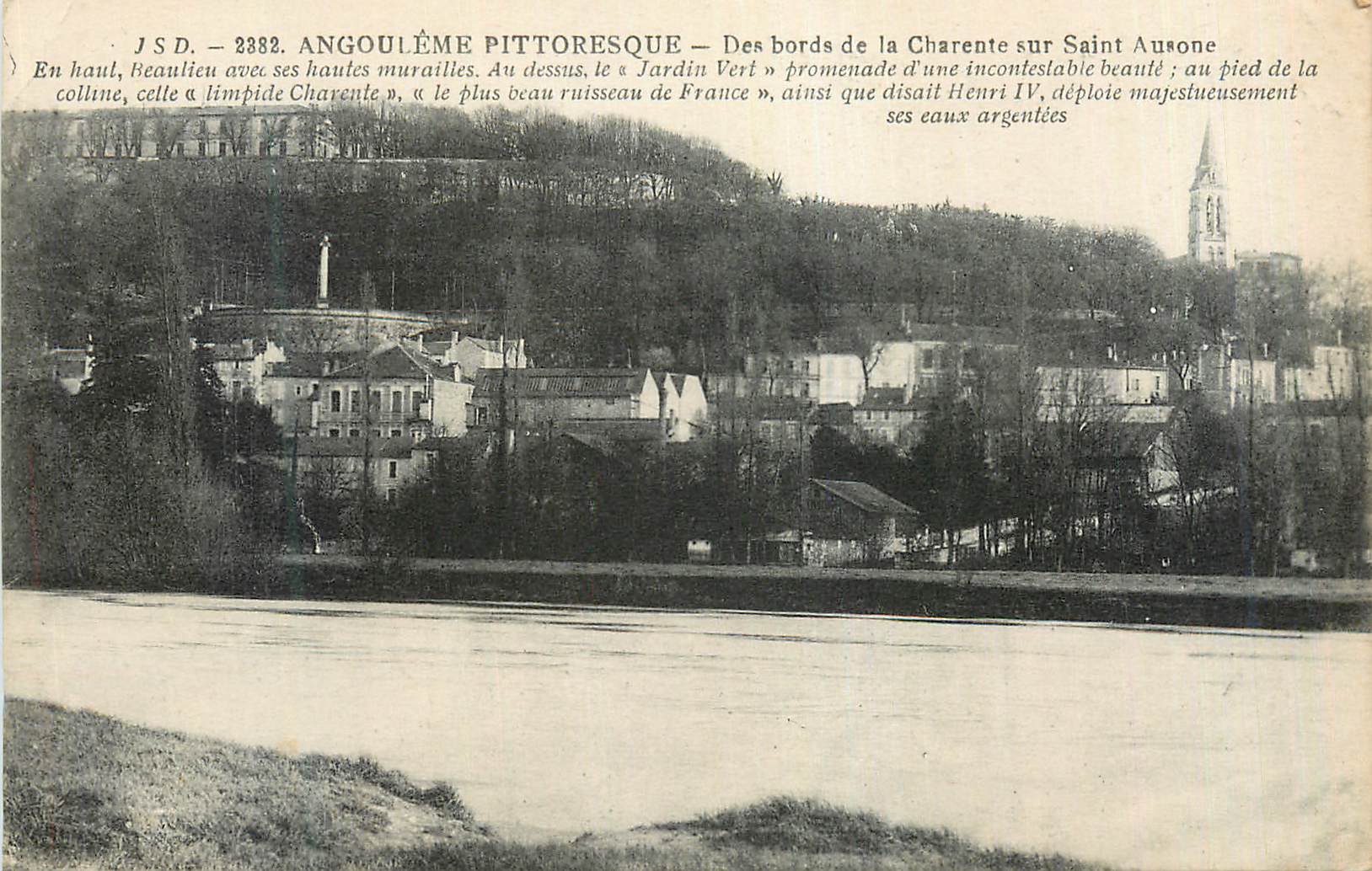 Angoulême pittoresque — Des bords de la Charente sur Saint-Aurone — J.S.D. n°2882
