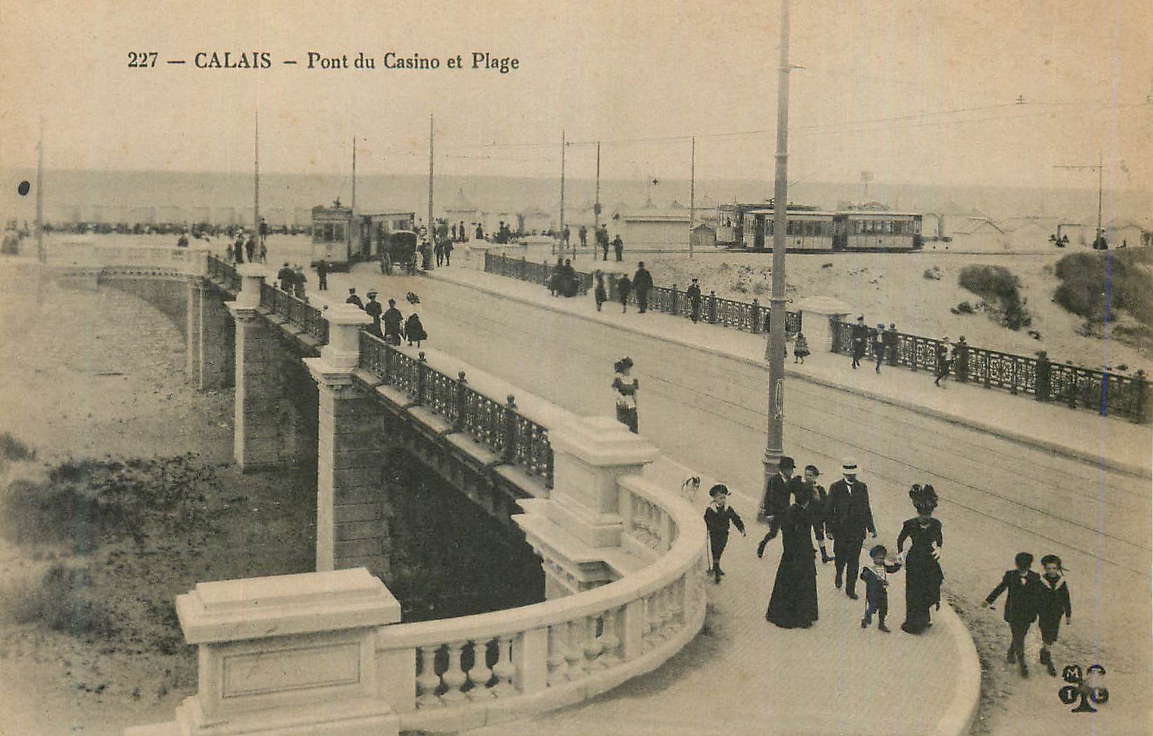 CPA Calais Pont du Casino et Plage