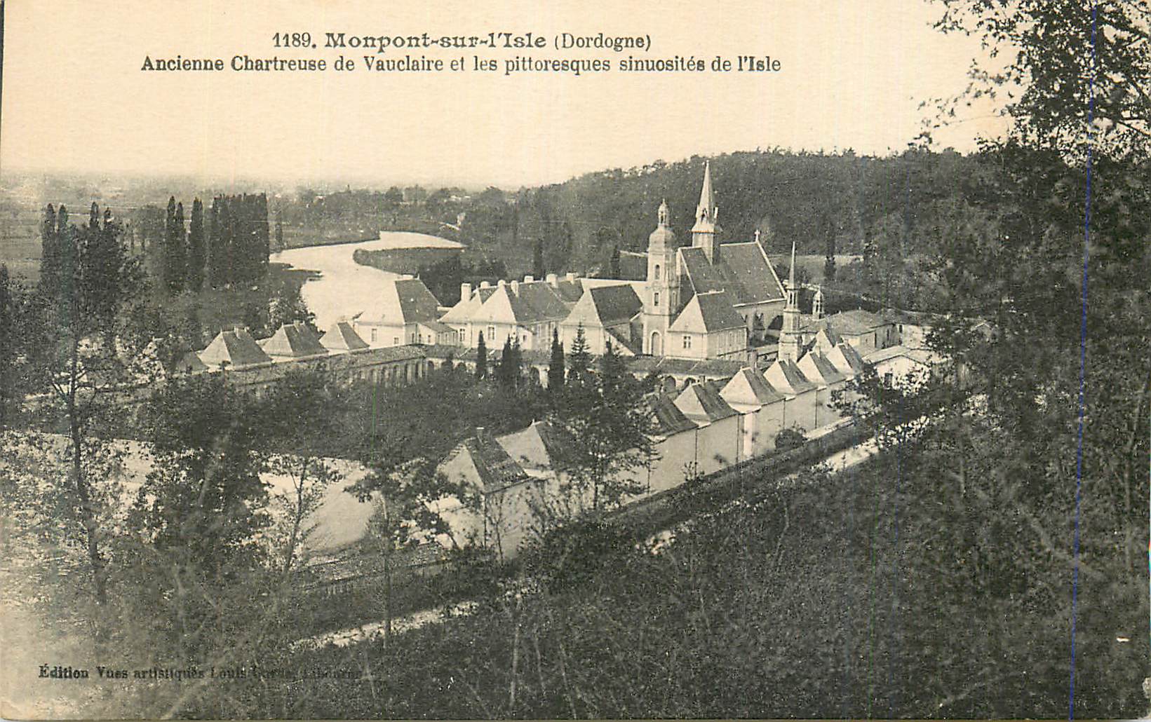 CPA Monpont sur l'Isle (Dordogne) Ancienne Chartreuse de Vauclaire et les pittoresques Sinuosites de l'Isle