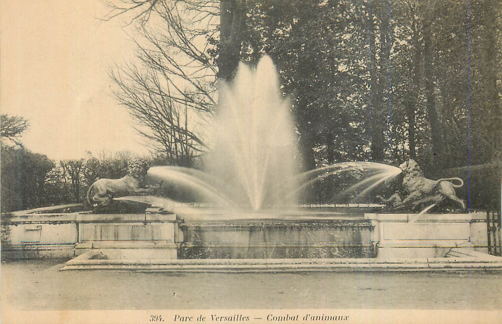 CPA Parc de Versailles Combat d'Animaux