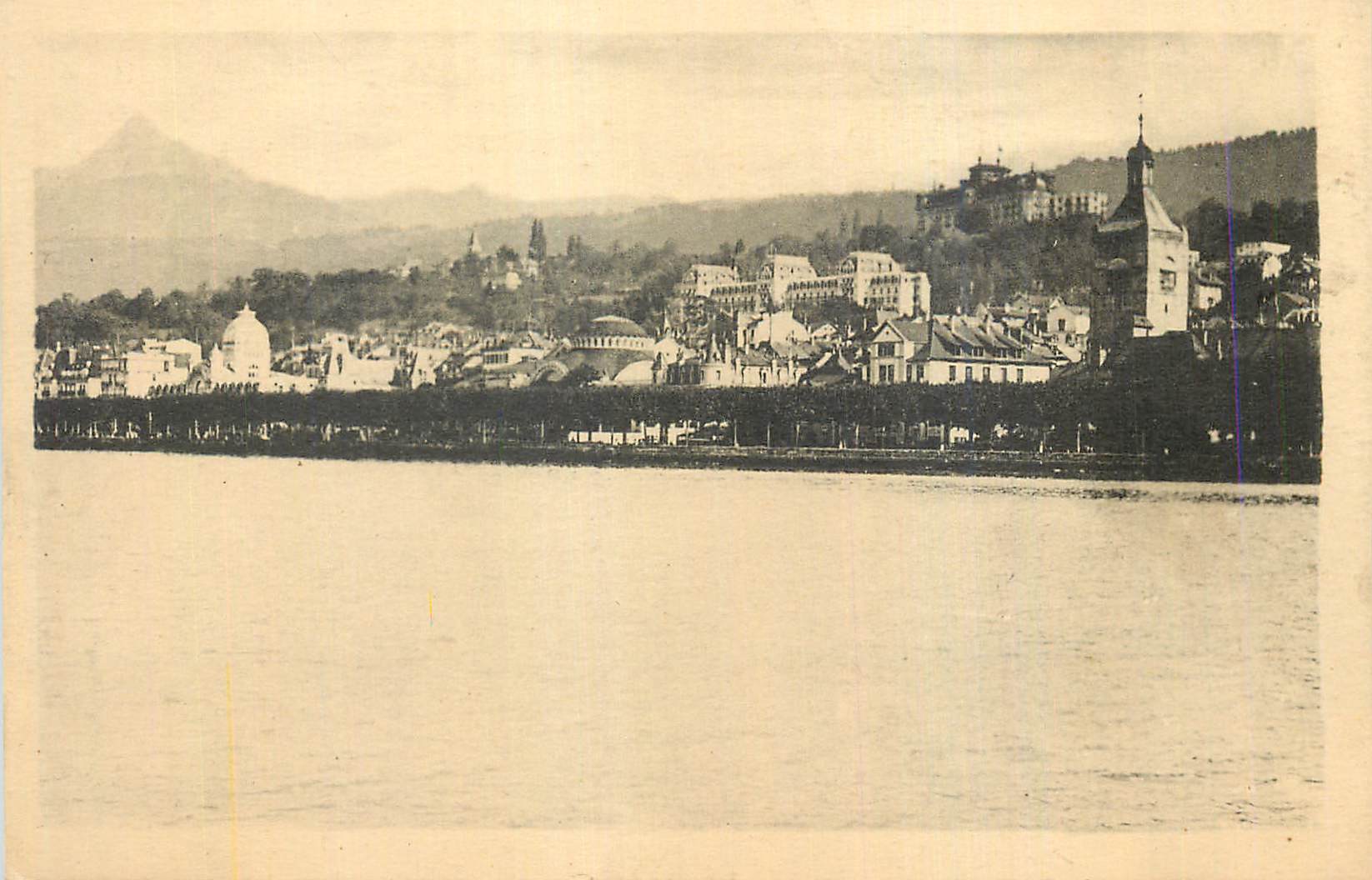 CPA Evian Panorama vu du Lac Leman