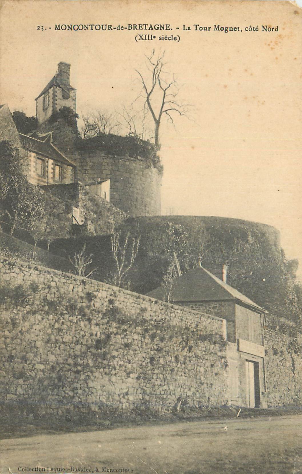 Moncontour-de-Bretagne — La Tour Mognet, côté Nord (XIIIe siècle) — Collection Lequie-Ravalet, à Moncontour