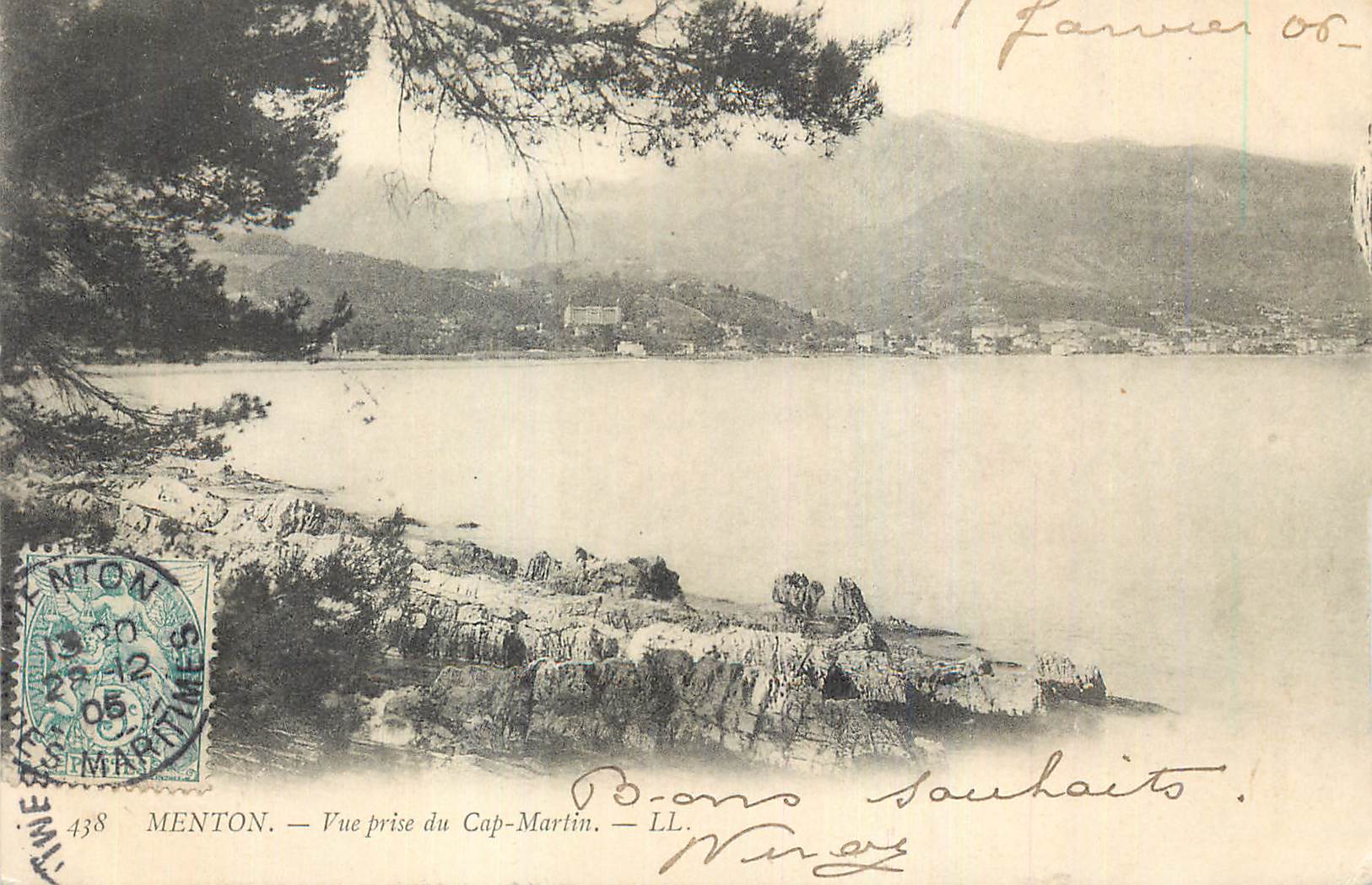 CPA Menton Vue prise du Cap Martin