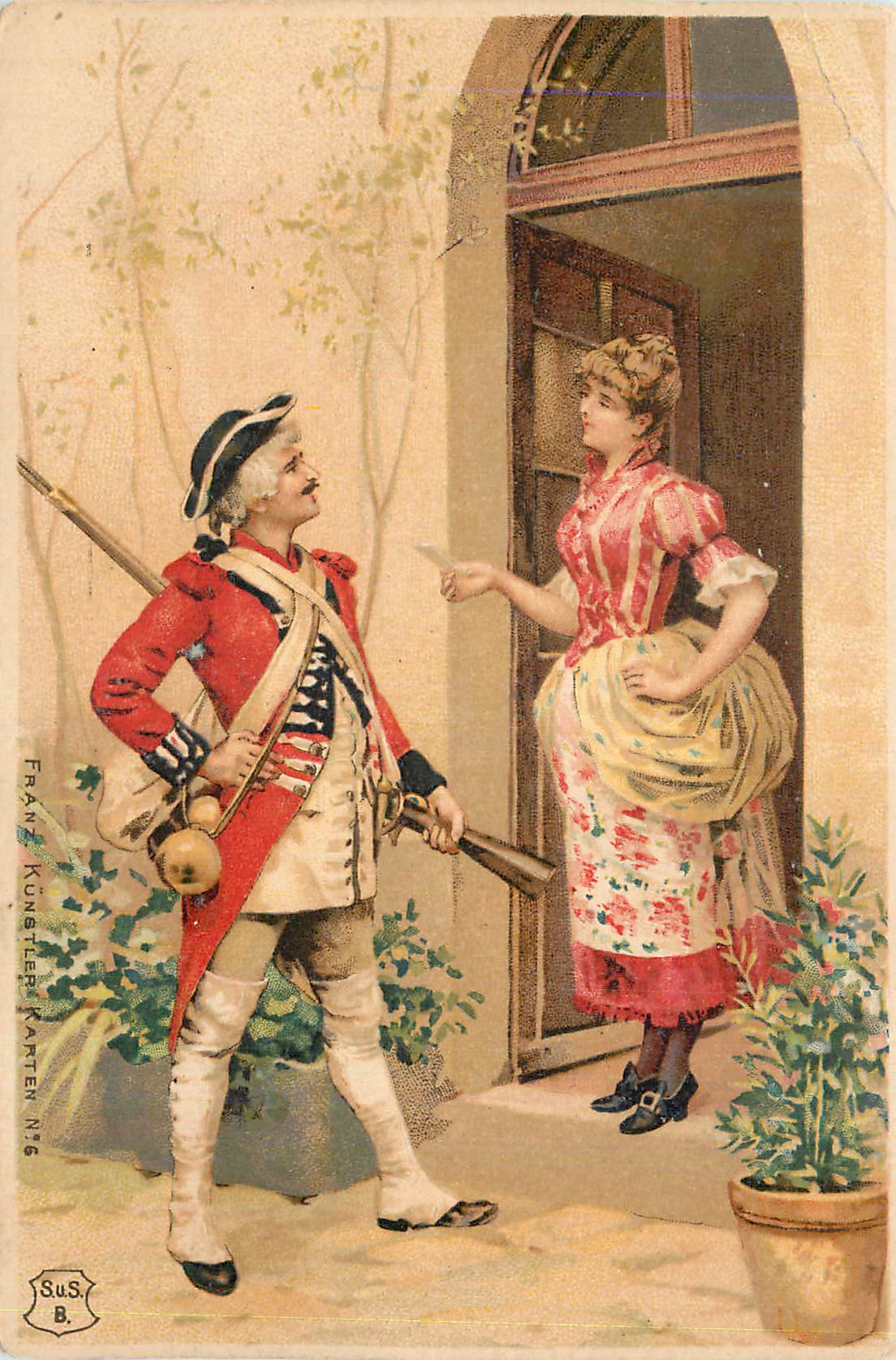 CPA Femme Militaria